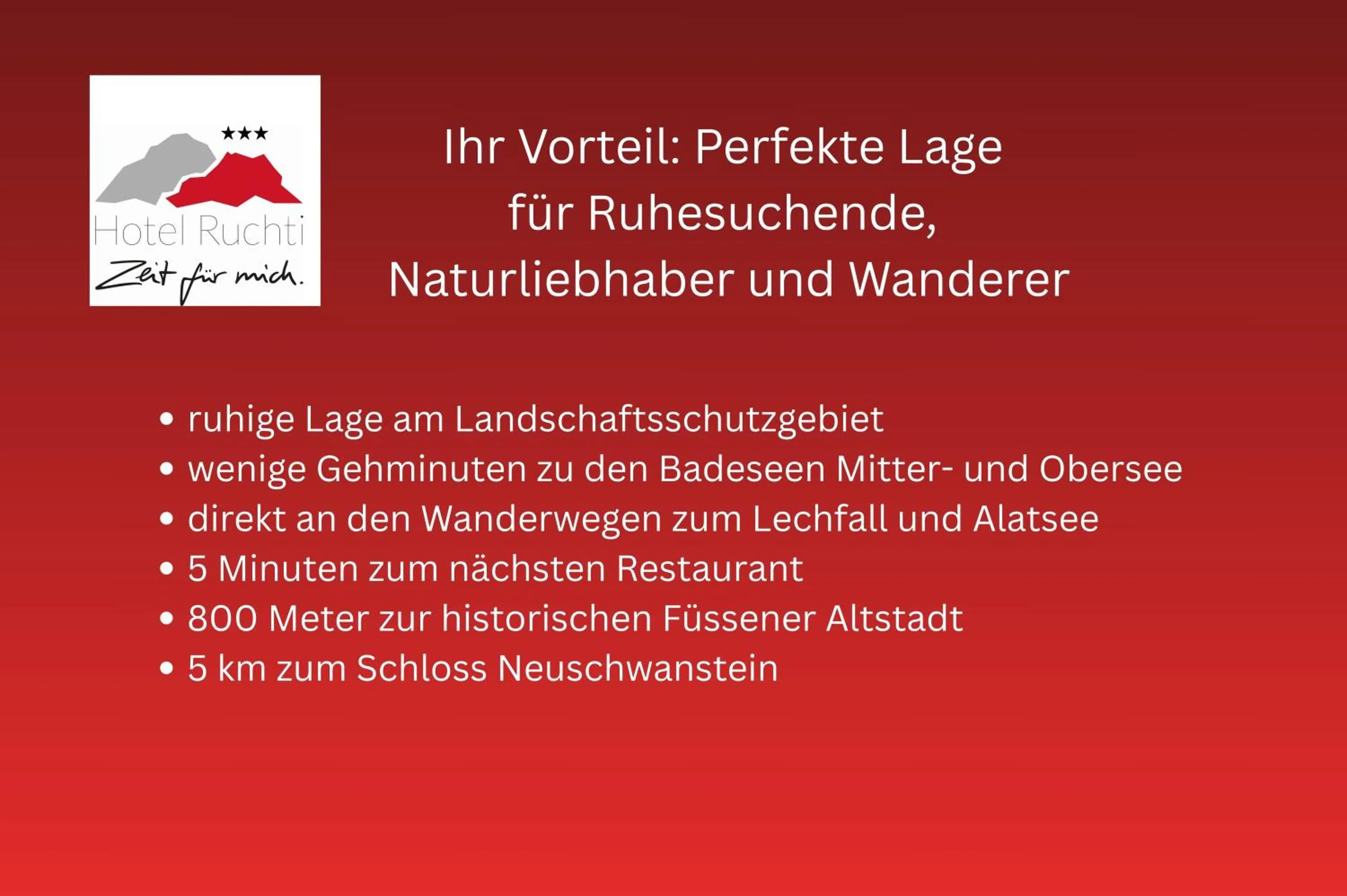 Off site in Hotel Ruchti - Zeit für mich