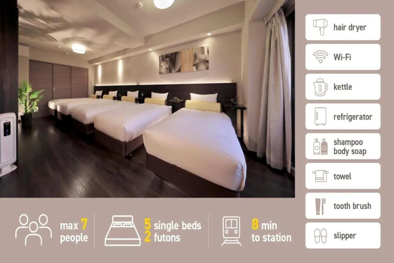 Bed in Doutonbori Crystal Exe