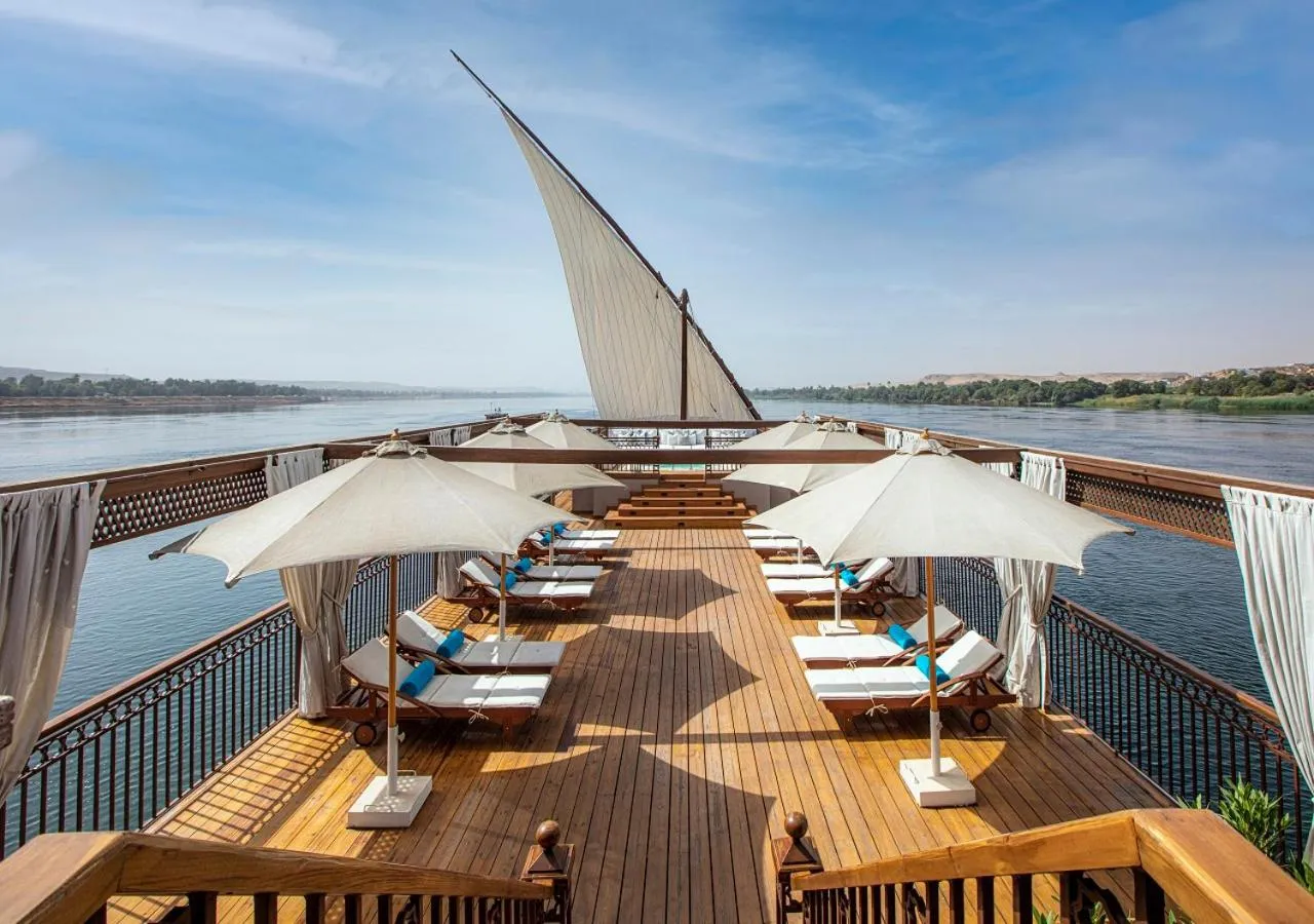 sunbed in Dahabeya Yakouta Nile Cruise-Every Monday from Luxor- Aswan for 05 nights