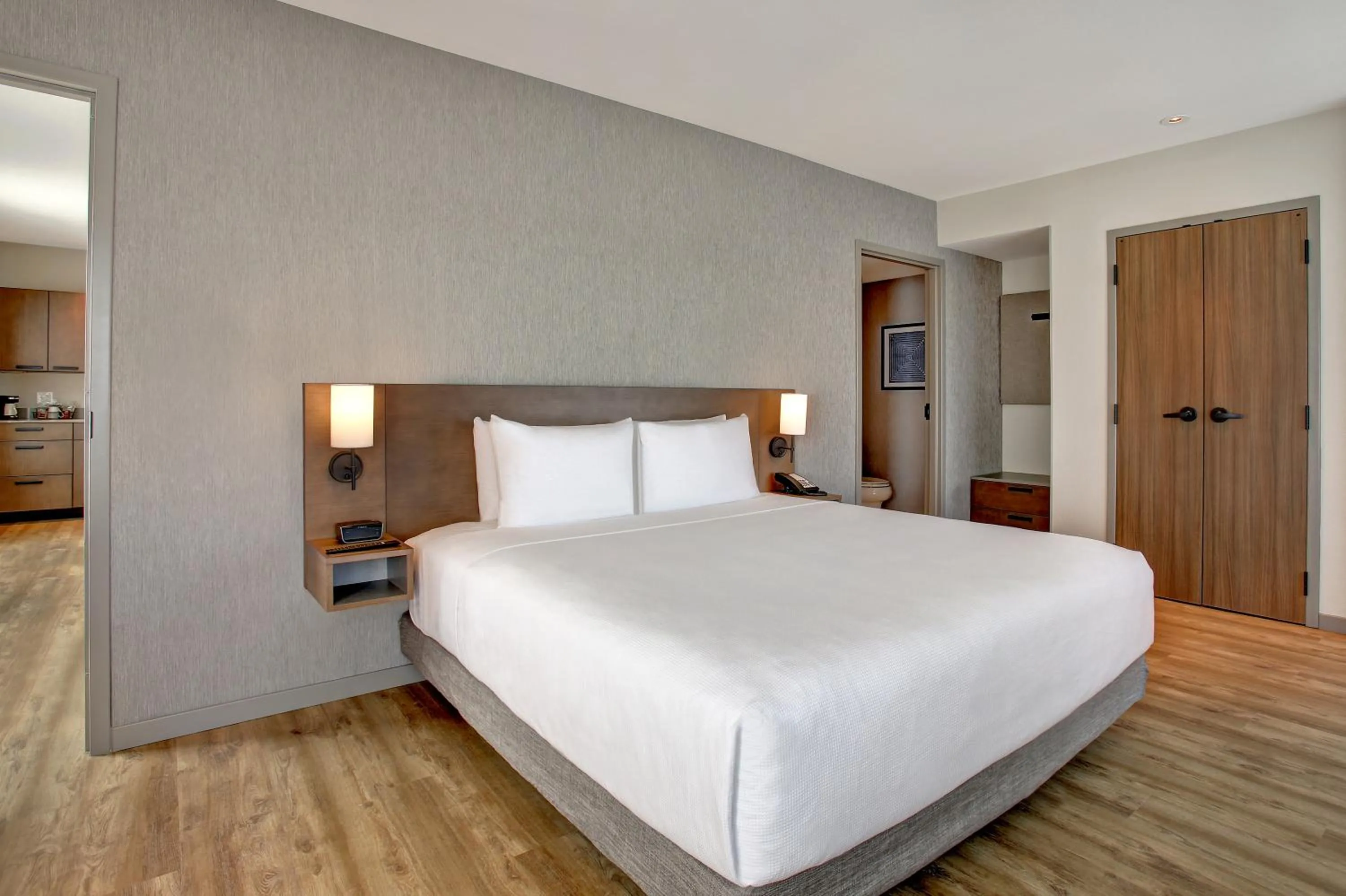 Bed in Hyatt Place at Wichita State University