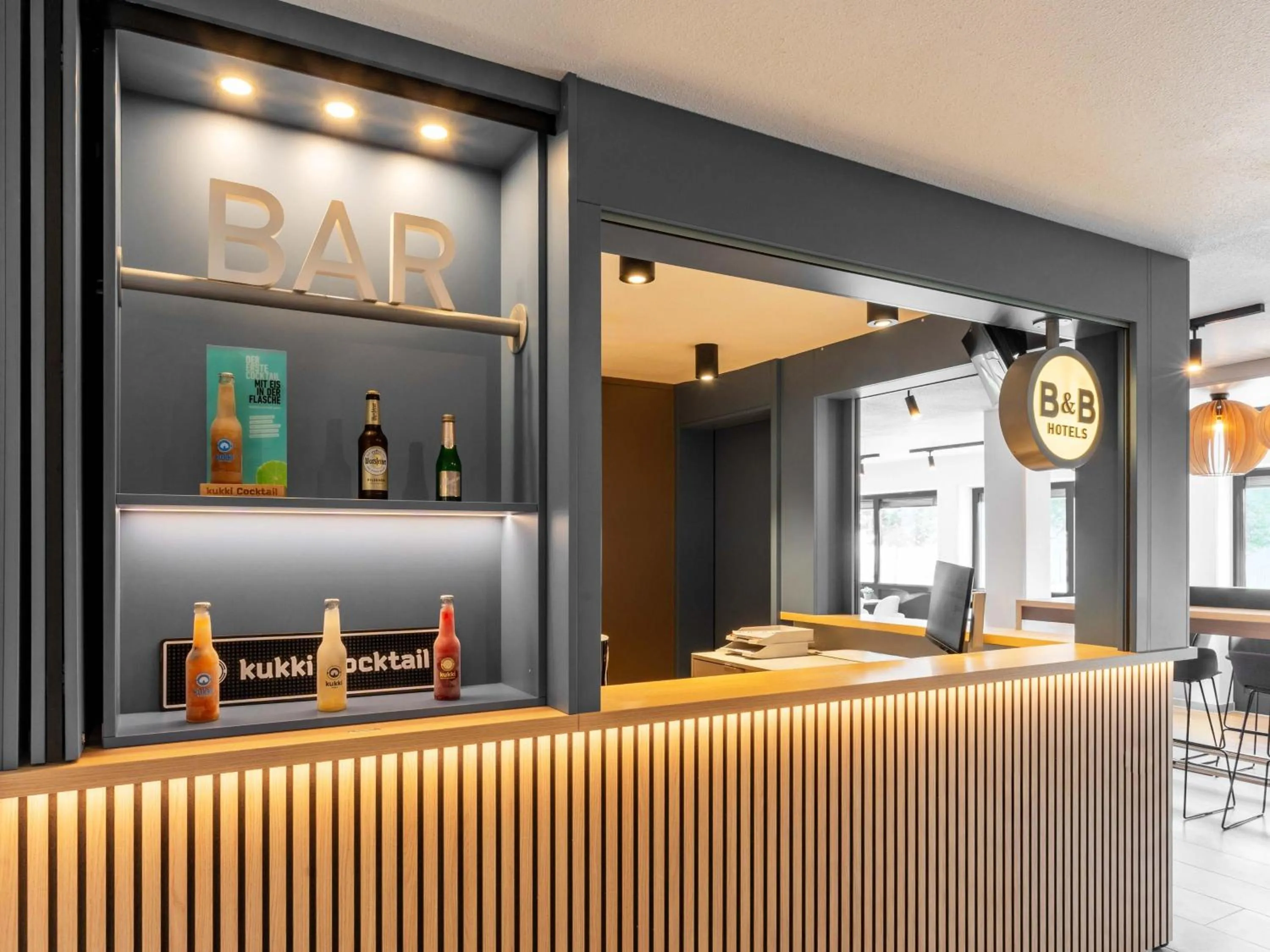 Lobby or reception in B&B HOTEL Magdeburg-Barleben