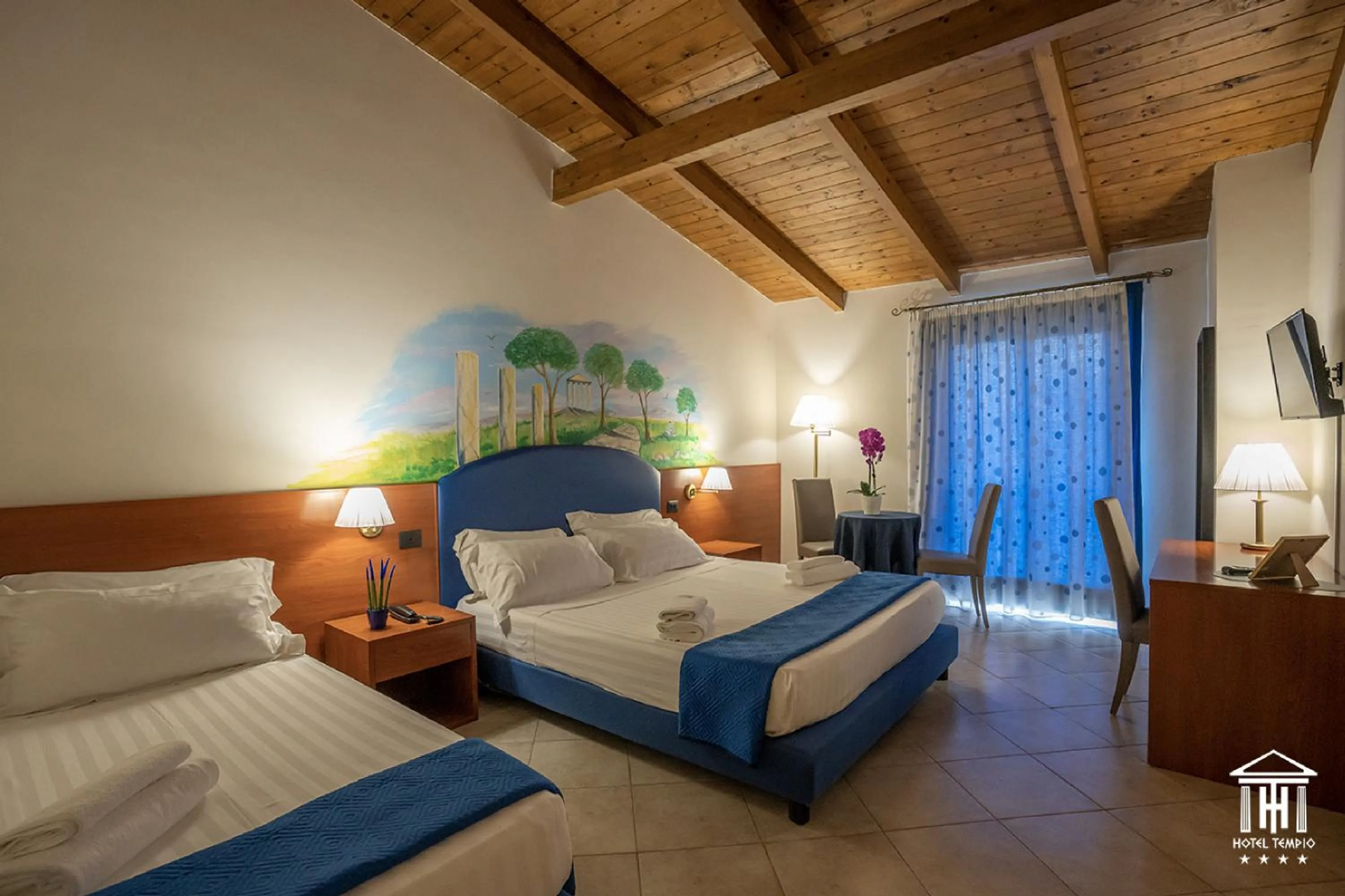 Bedroom, Bed in Hotel Tempio