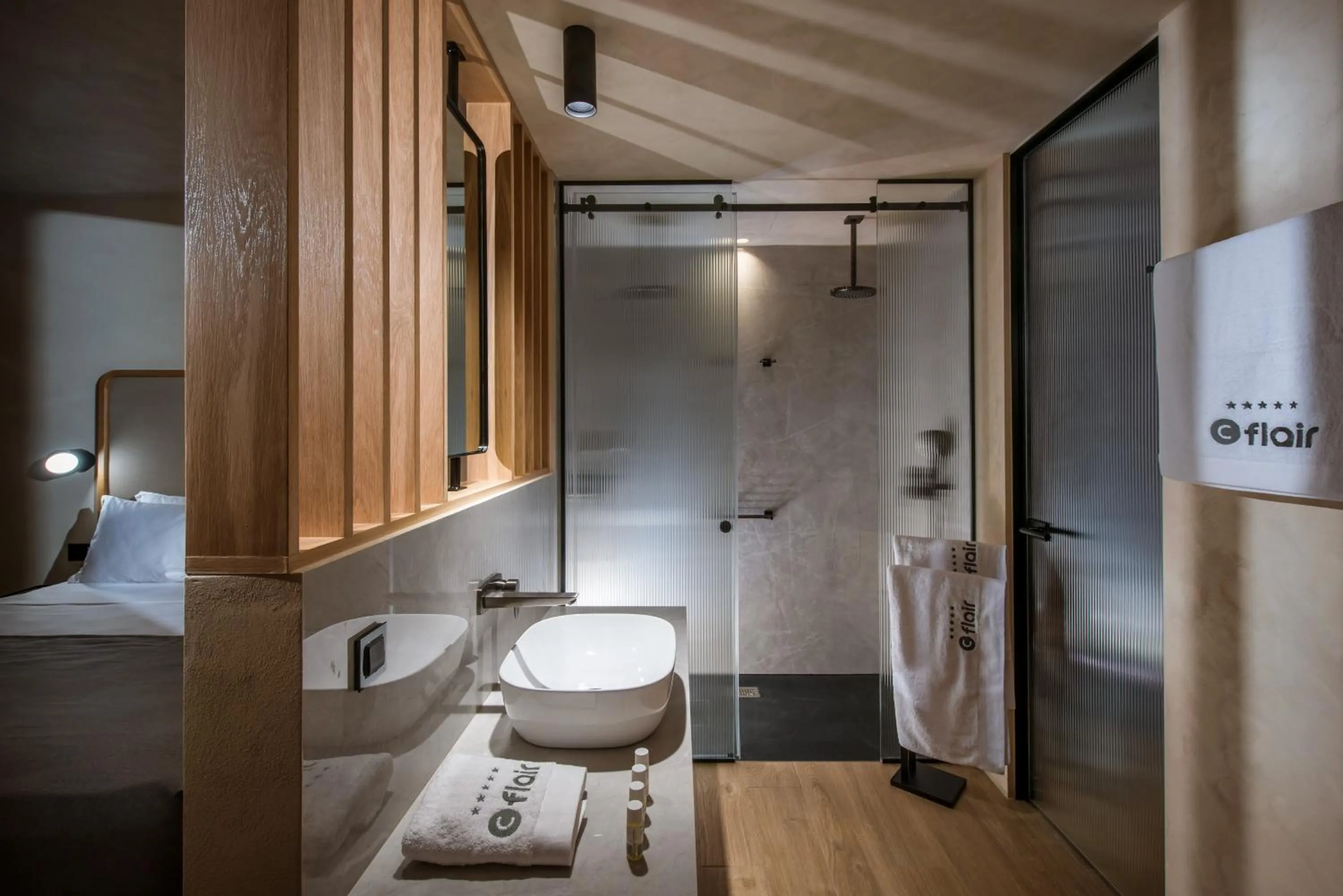 Toilet, Bed in Chania Flair Boutique Hotel, Adults only, Tapestry Collection by Hilton