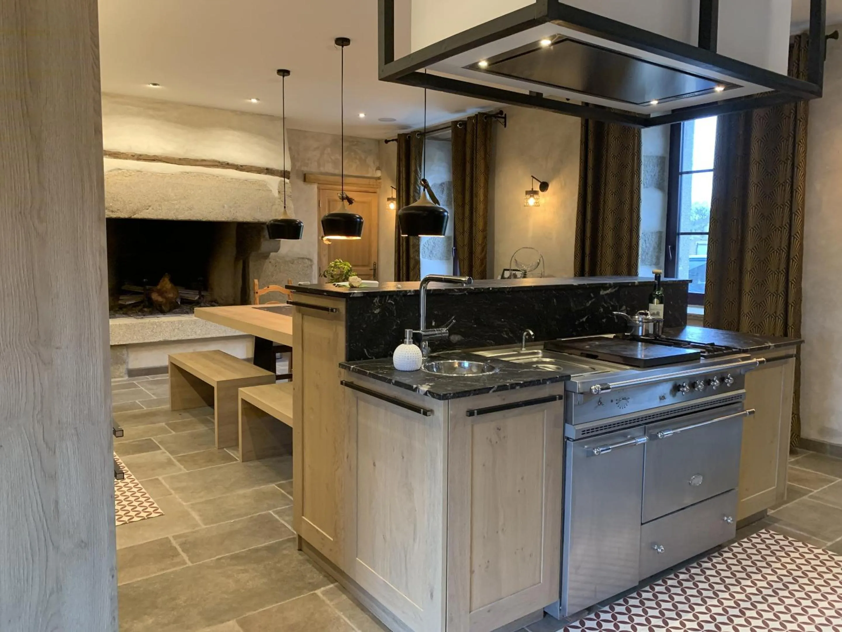 Kitchen or kitchenette in Les Villas d Onalou Kergastel
