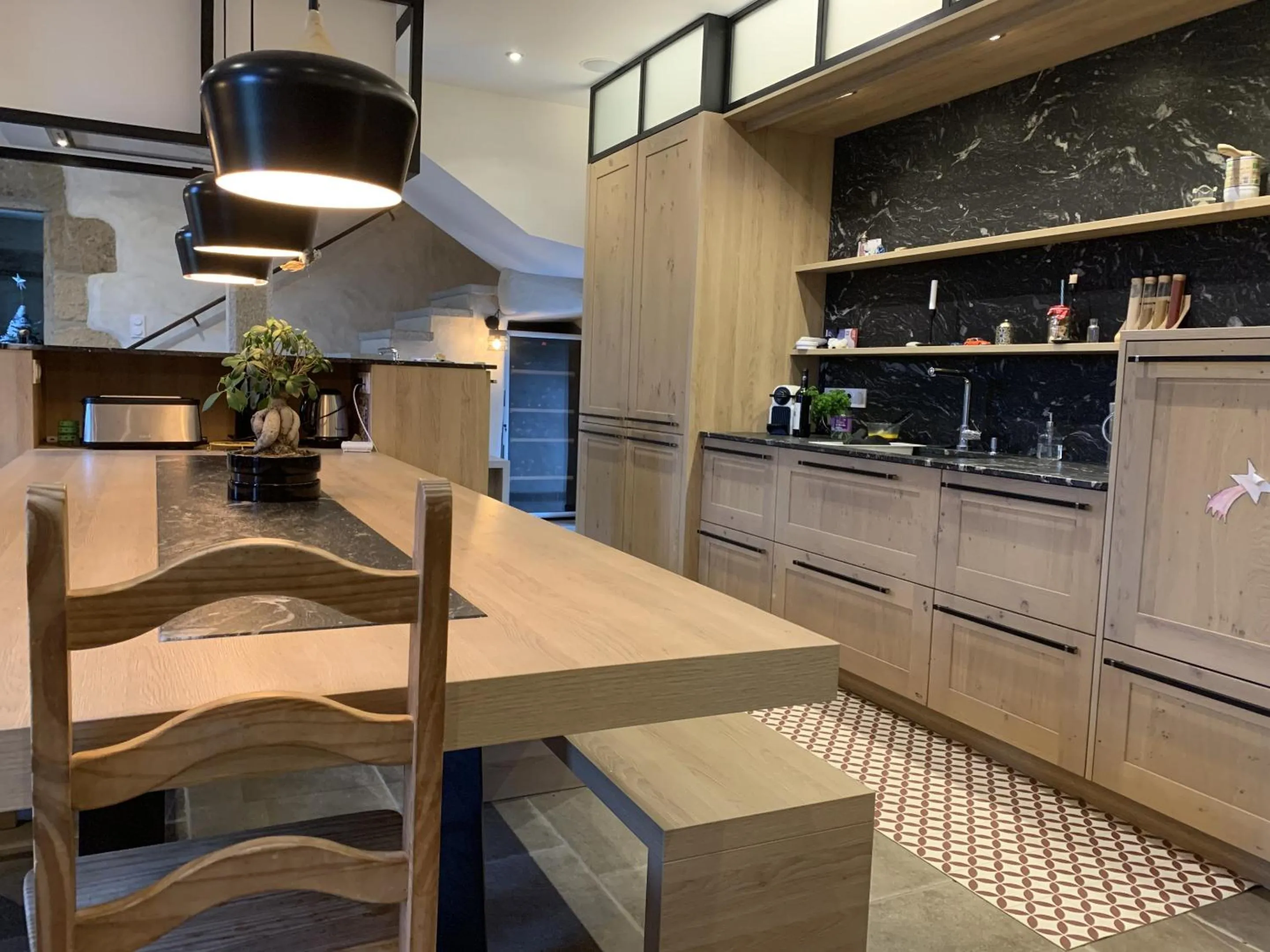 Kitchen or kitchenette in Les Villas d Onalou Kergastel