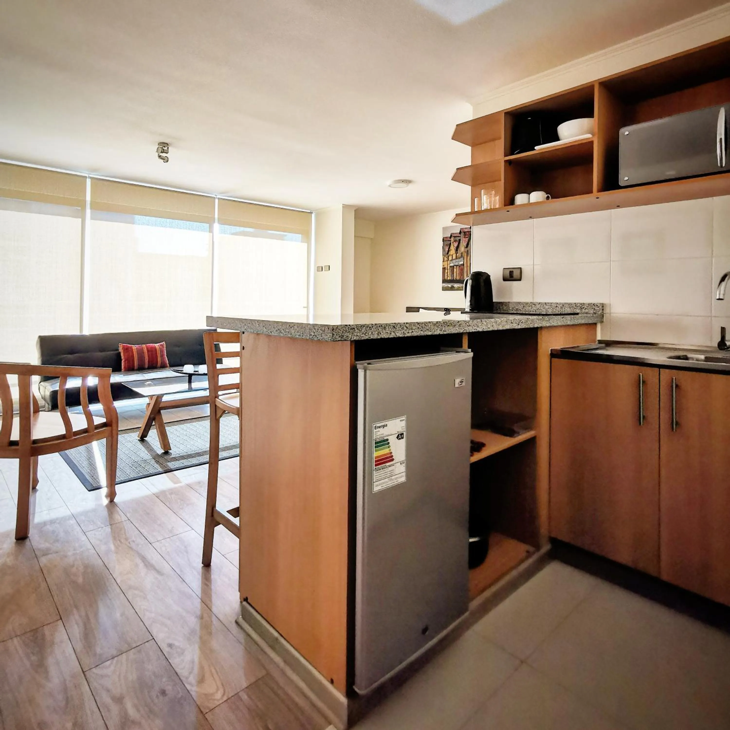 Kitchen or kitchenette in Apart Hotel Viva Providencia