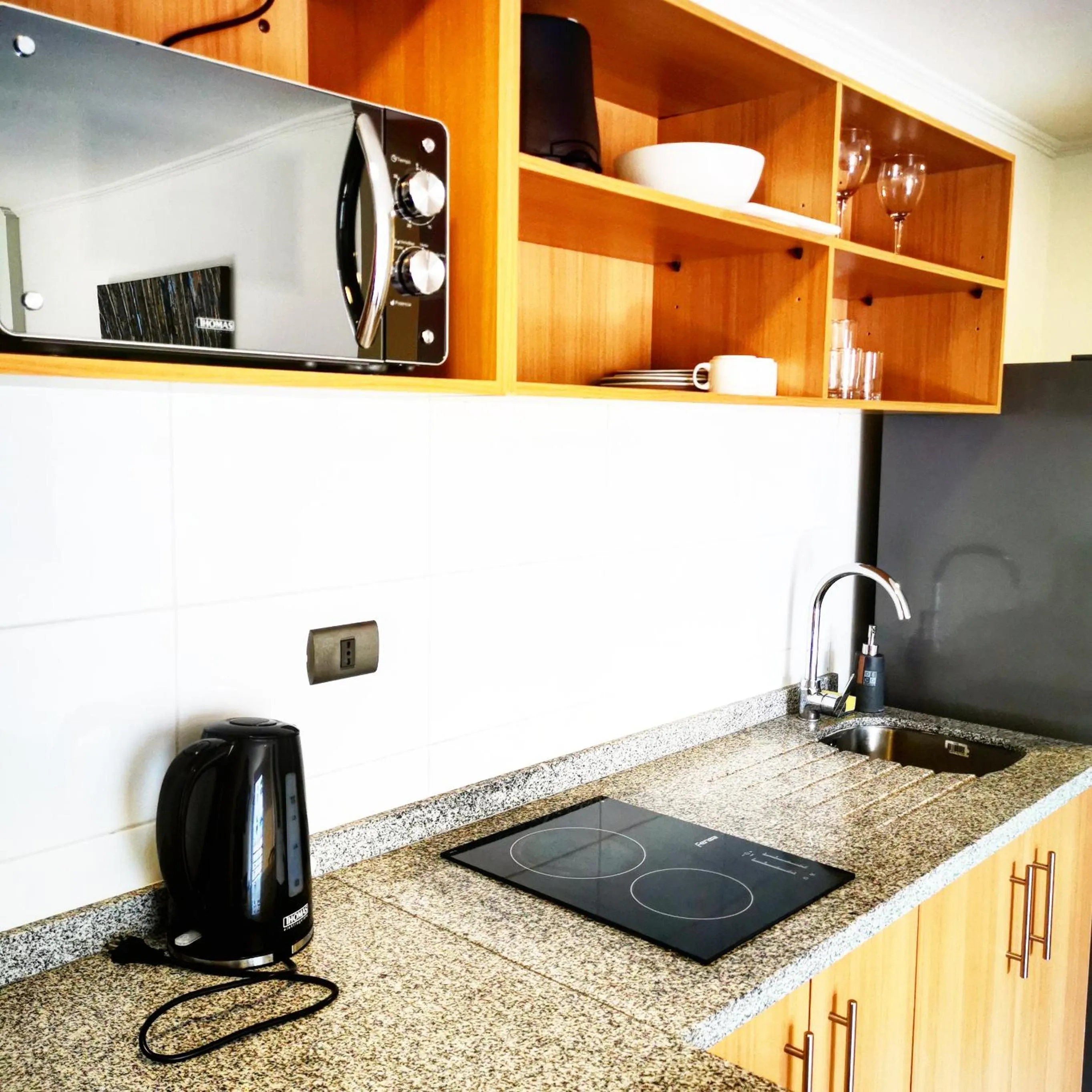 Kitchen or kitchenette in Apart Hotel Viva Providencia