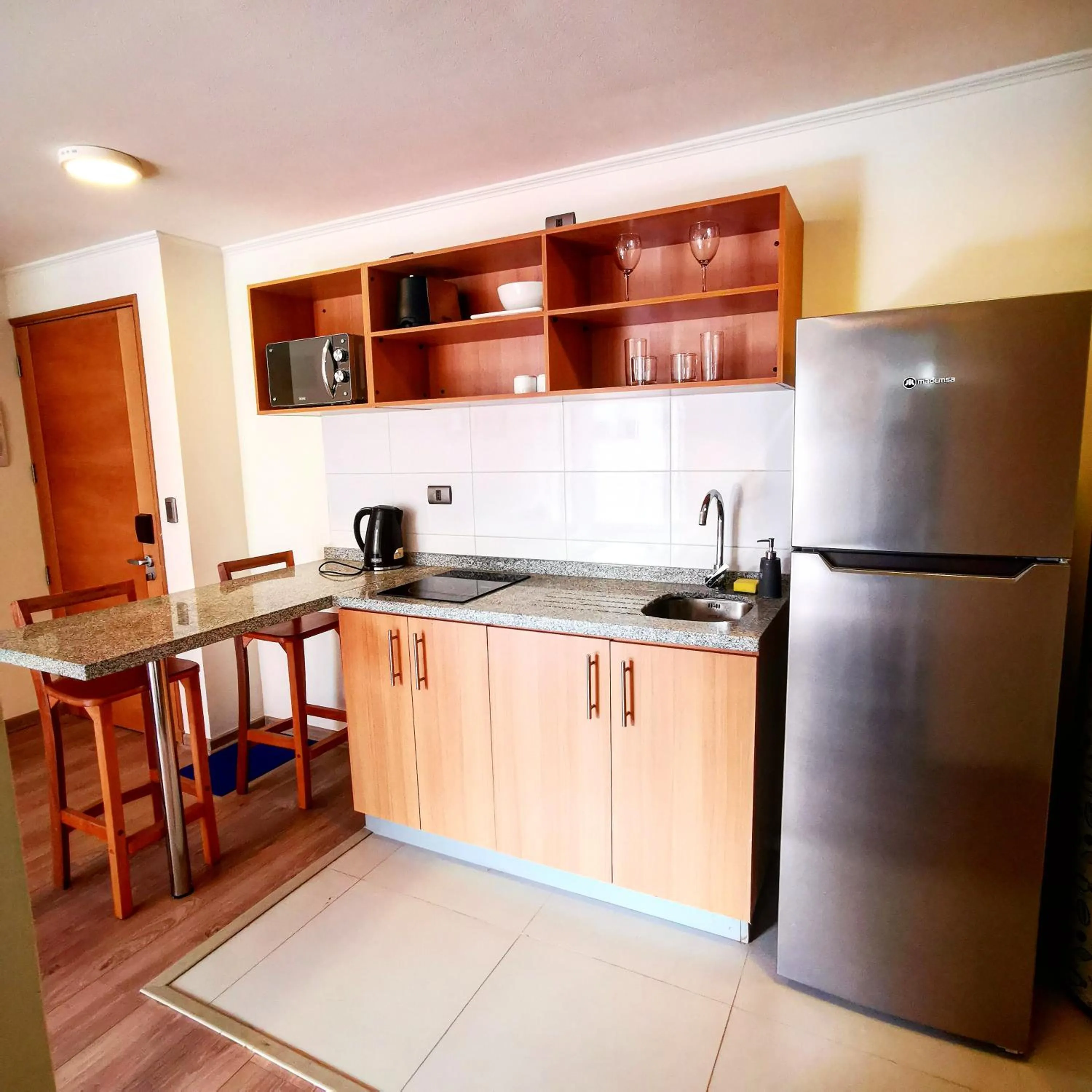 Kitchen or kitchenette in Apart Hotel Viva Providencia