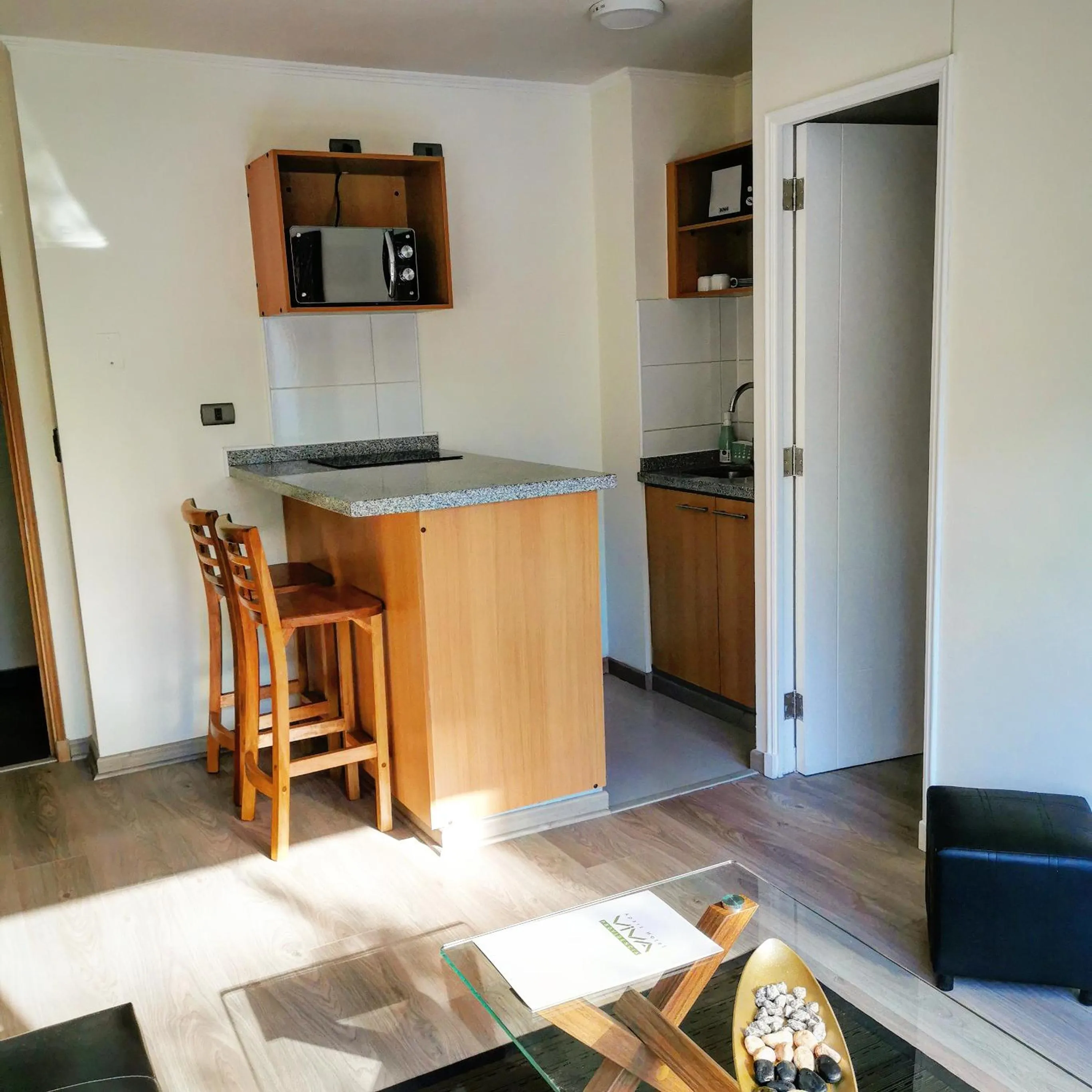 Kitchen or kitchenette in Apart Hotel Viva Providencia