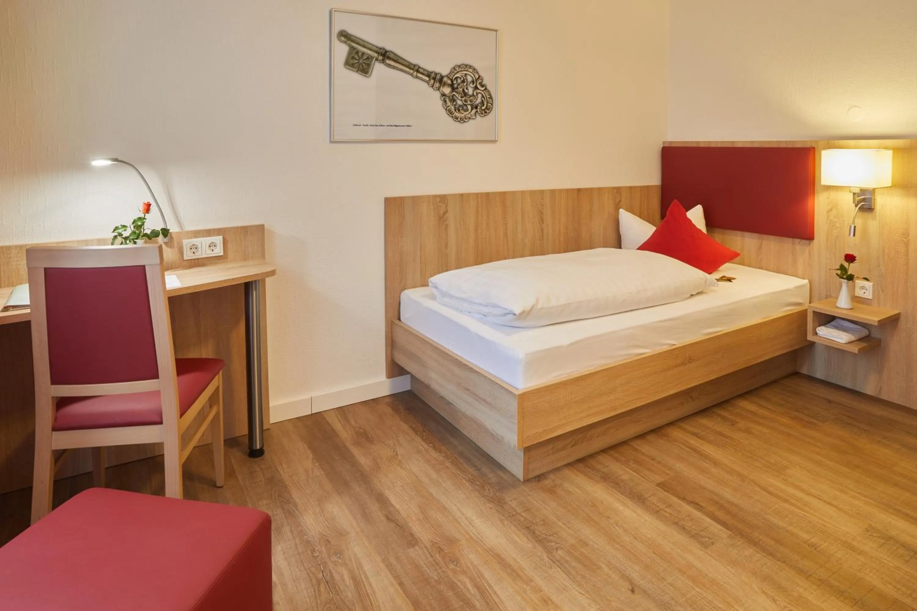 Photo of the whole room, Bed in Hotel Zur Traube