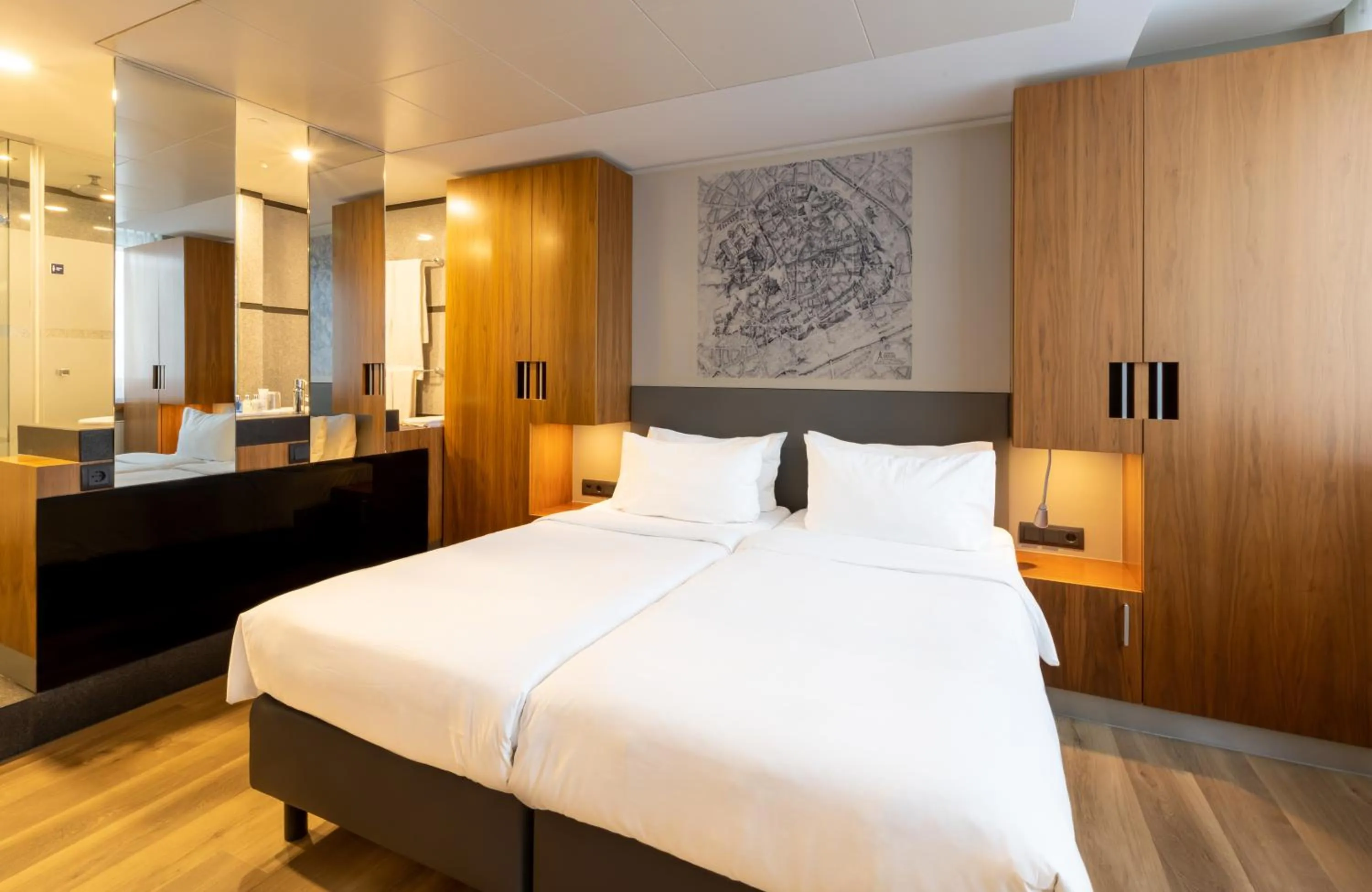 Bed in NYX Hotel Erfurt by Leonardo Hotels