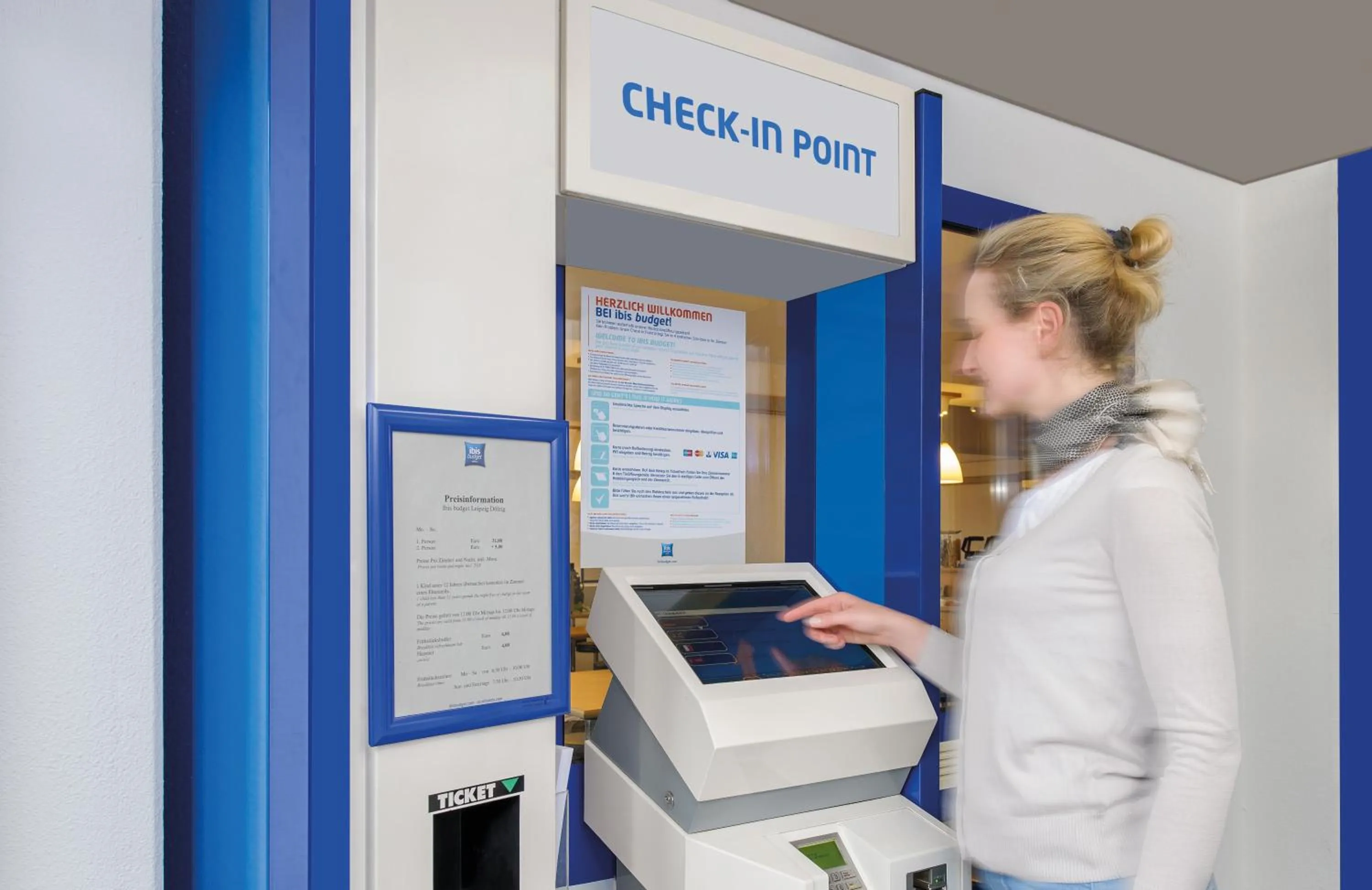 Lobby or reception in ibis budget Krefeld Messe-Düsseldorf