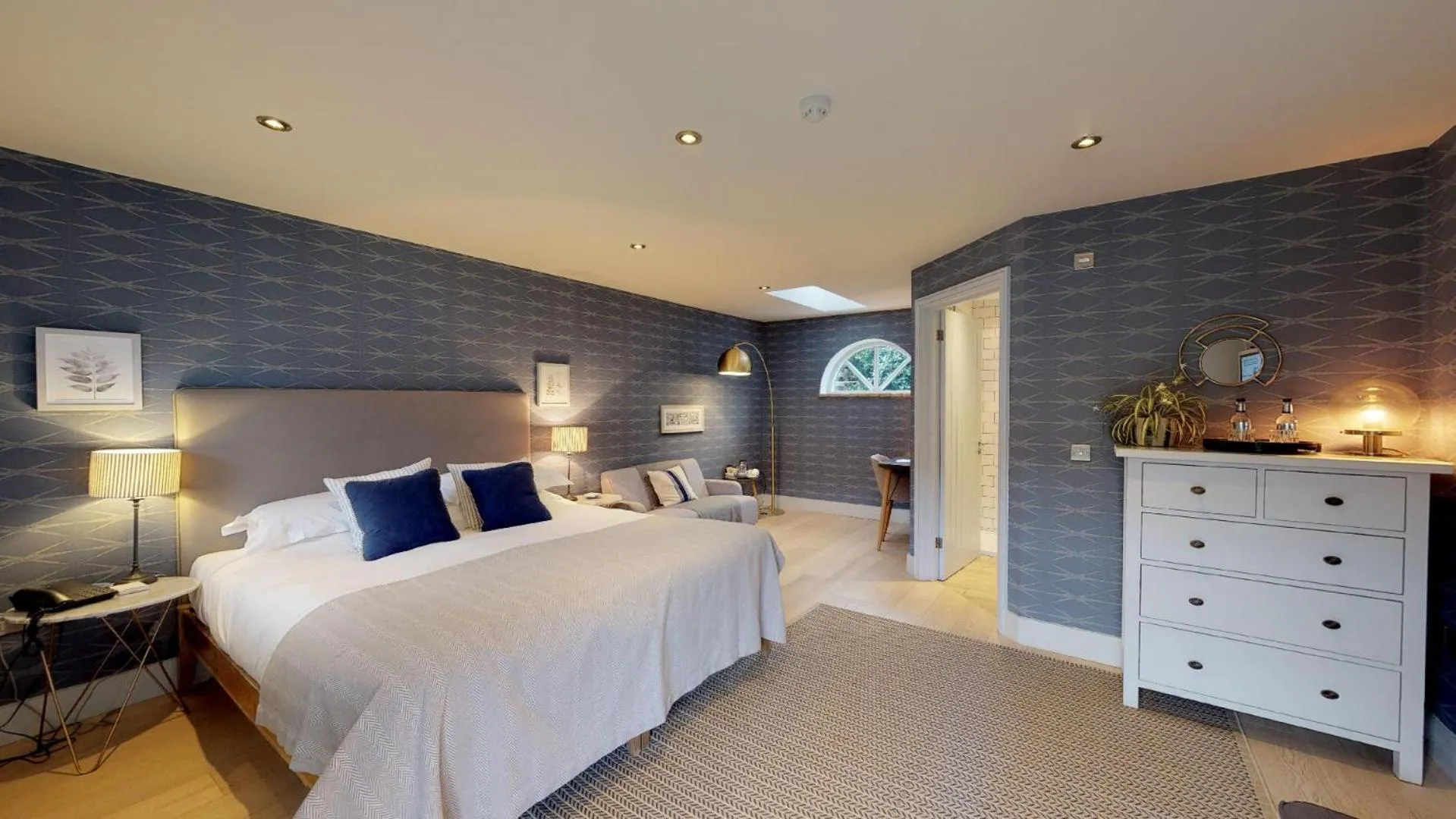 Bed in Titchwell Manor Hotel