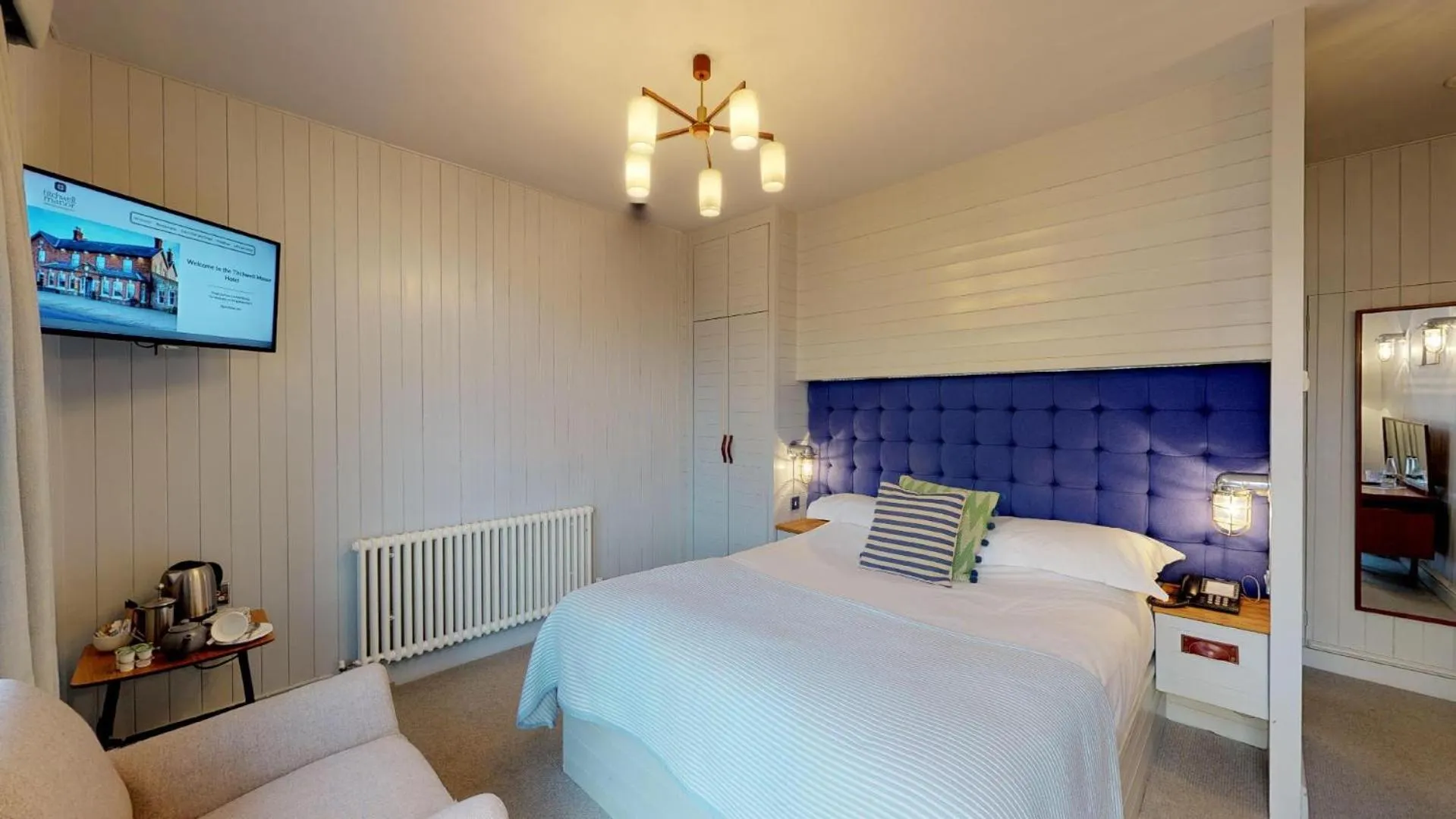 Bed in Titchwell Manor Hotel