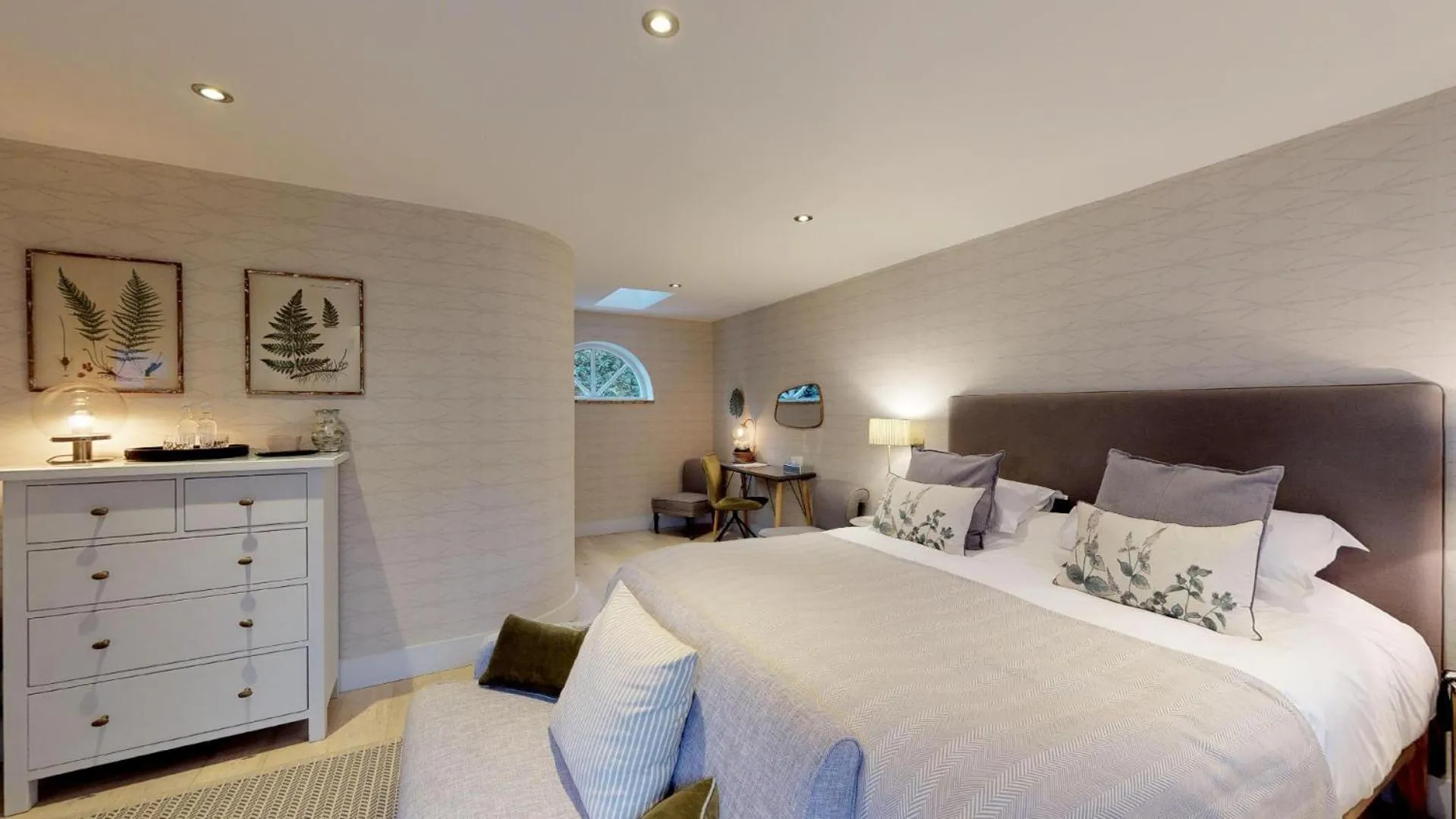 Bed in Titchwell Manor Hotel