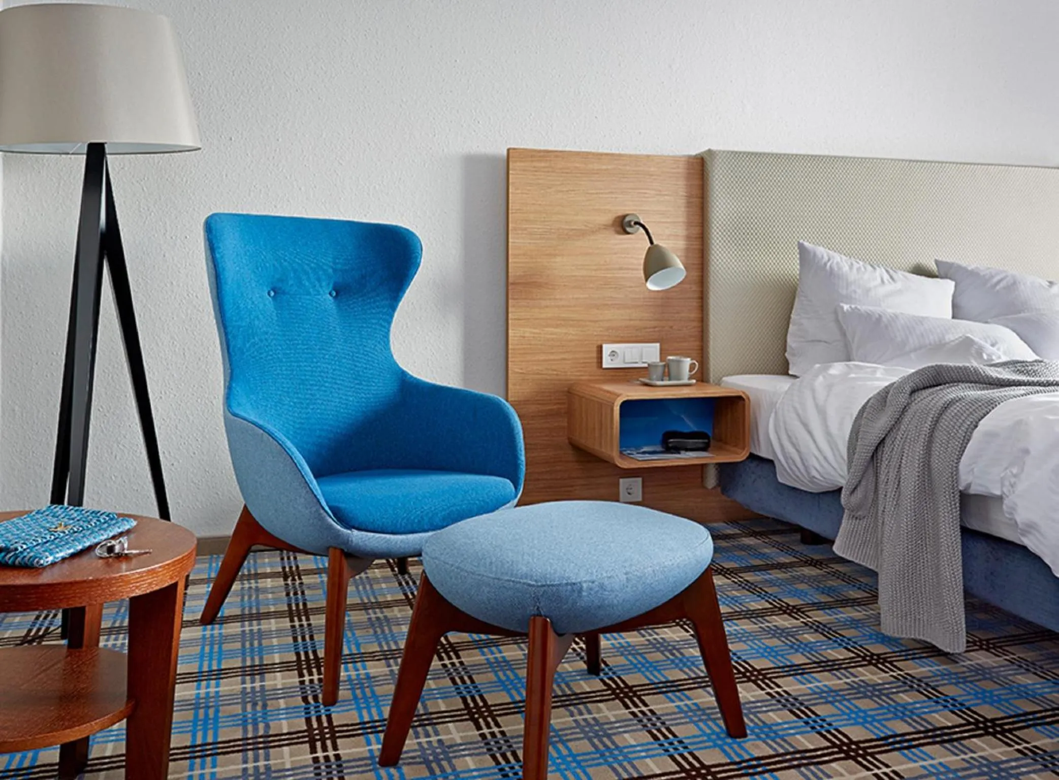 Seating area, Bed in Seaside Residenz Hotel Chemnitz