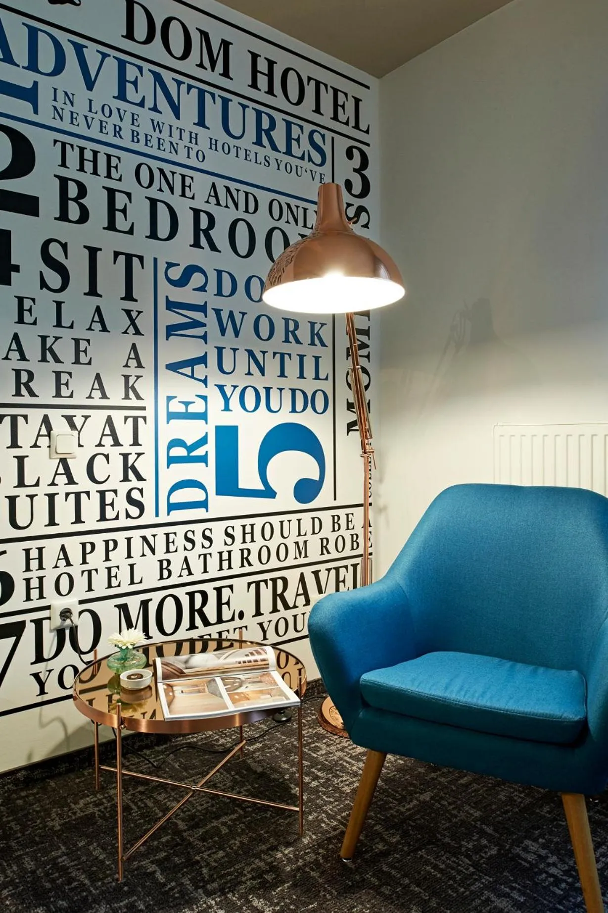 Seating area in Dom Hotel