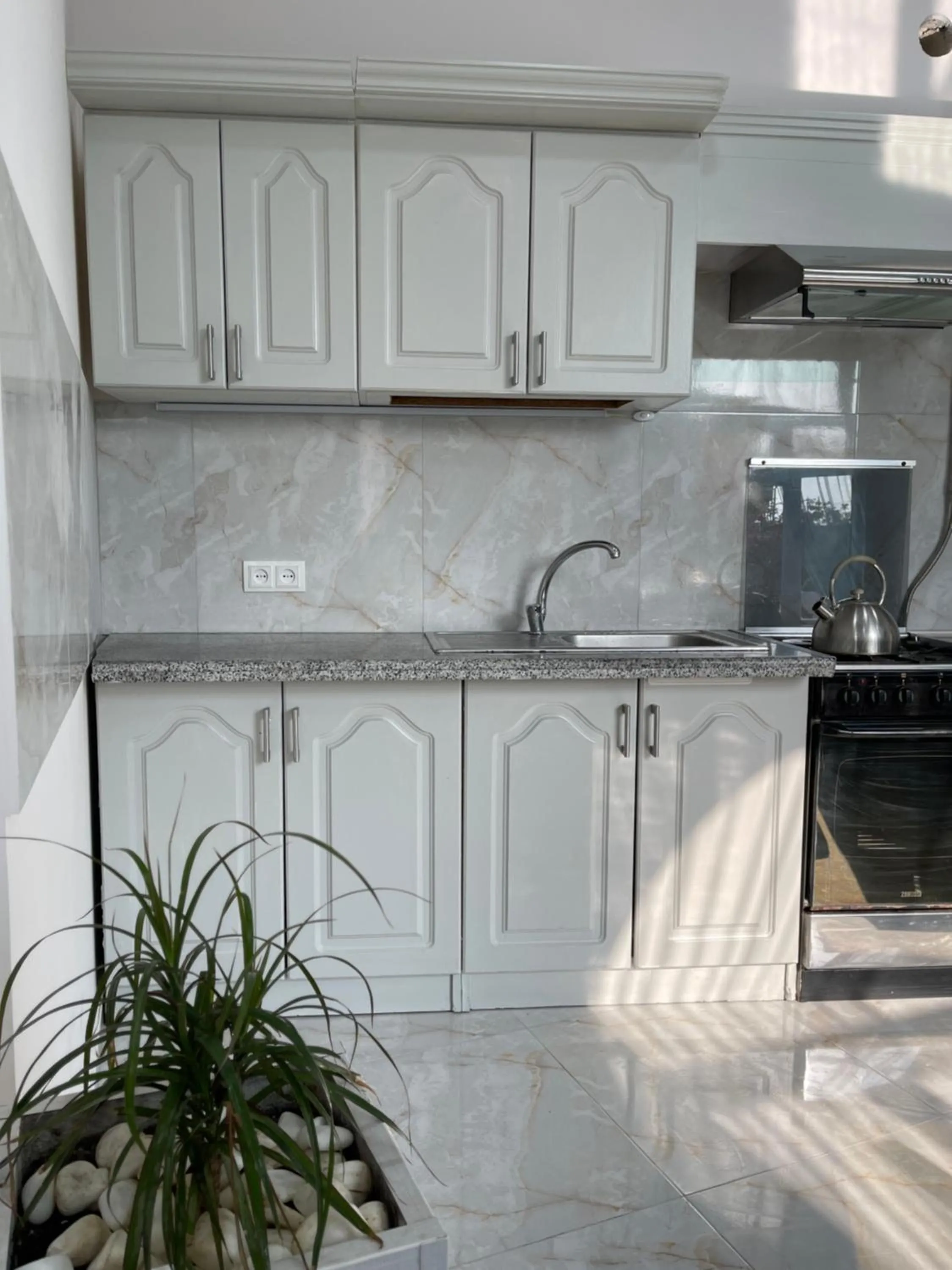 Kitchen or kitchenette in Santorini Hotel & Hostel