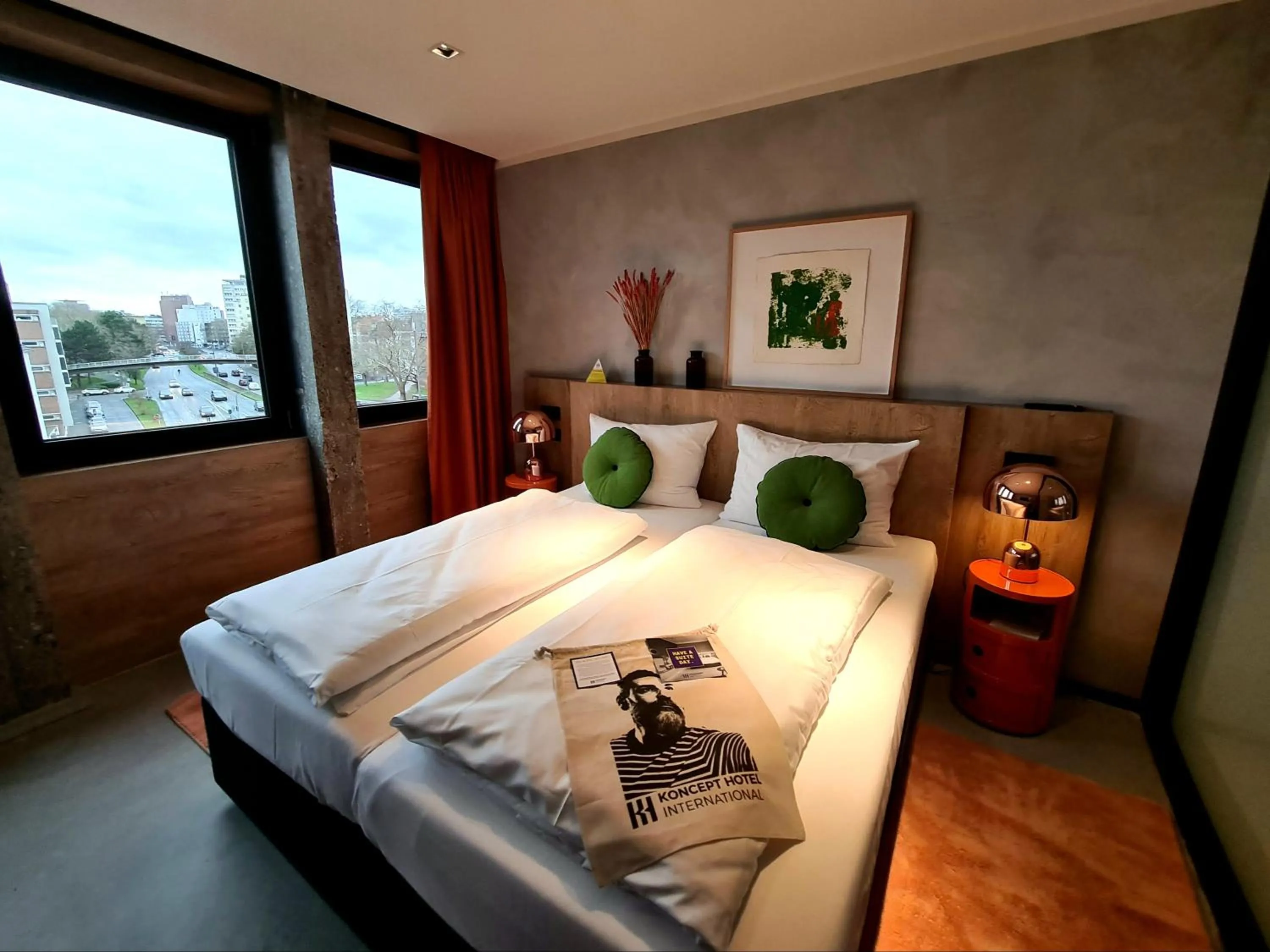 Bed in KONCEPT HOTEL International