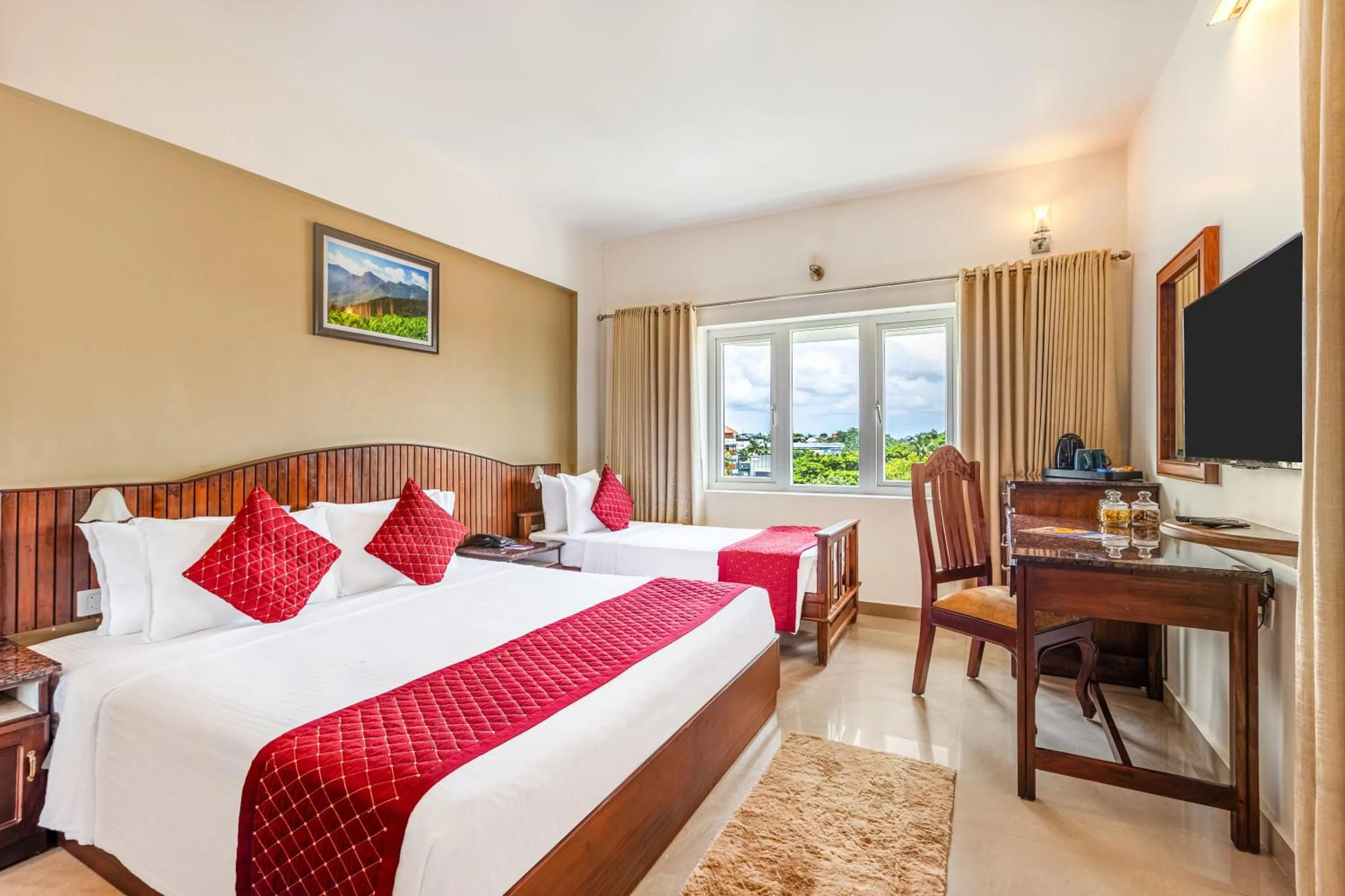 Photo of the whole room, Bed in Sterling Darshan Guruvayur