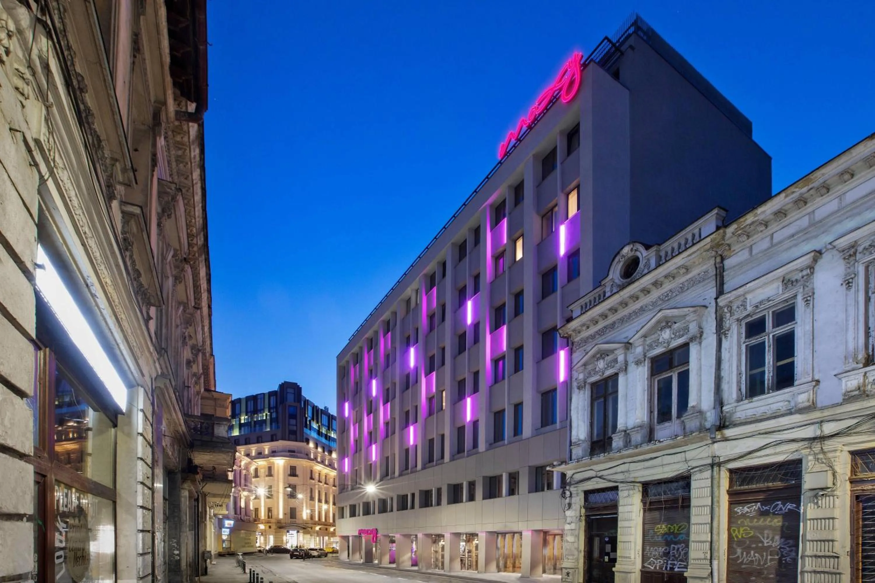 Property building in Moxy Bucharest Old Town
