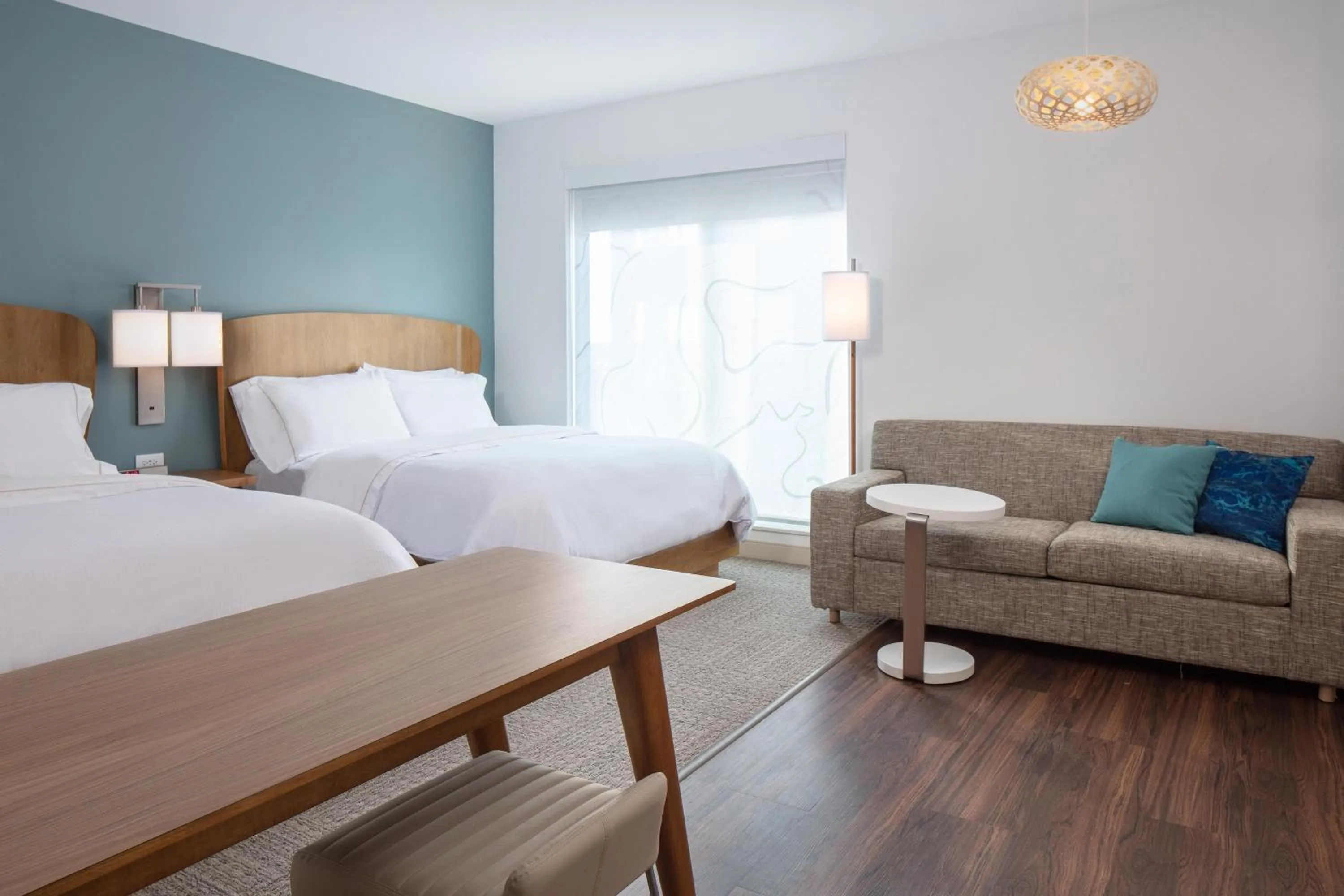 Photo of the whole room, Bed in Element Iowa City