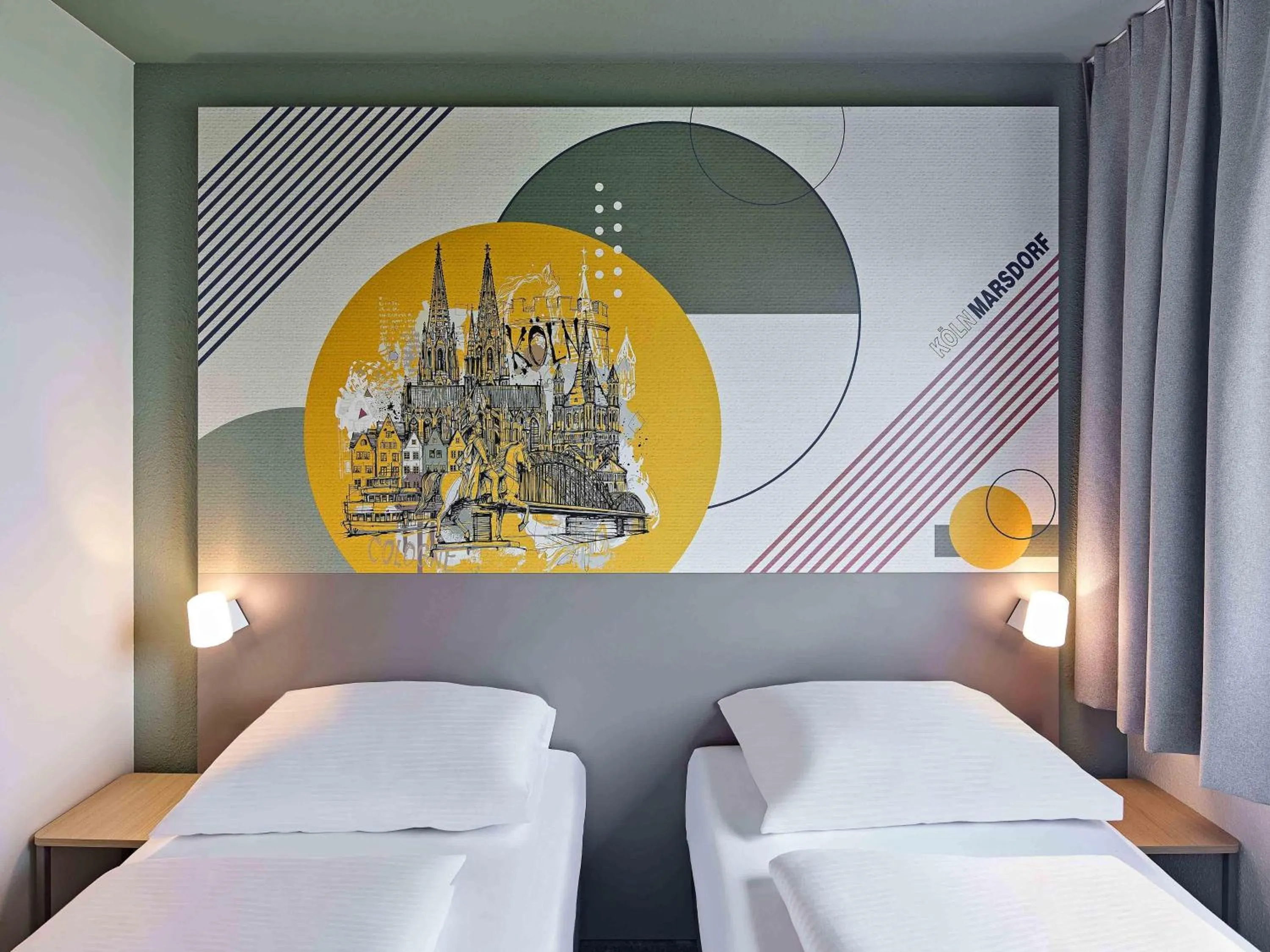 Photo of the whole room, Bed in B&B HOTEL Köln-Marsdorf