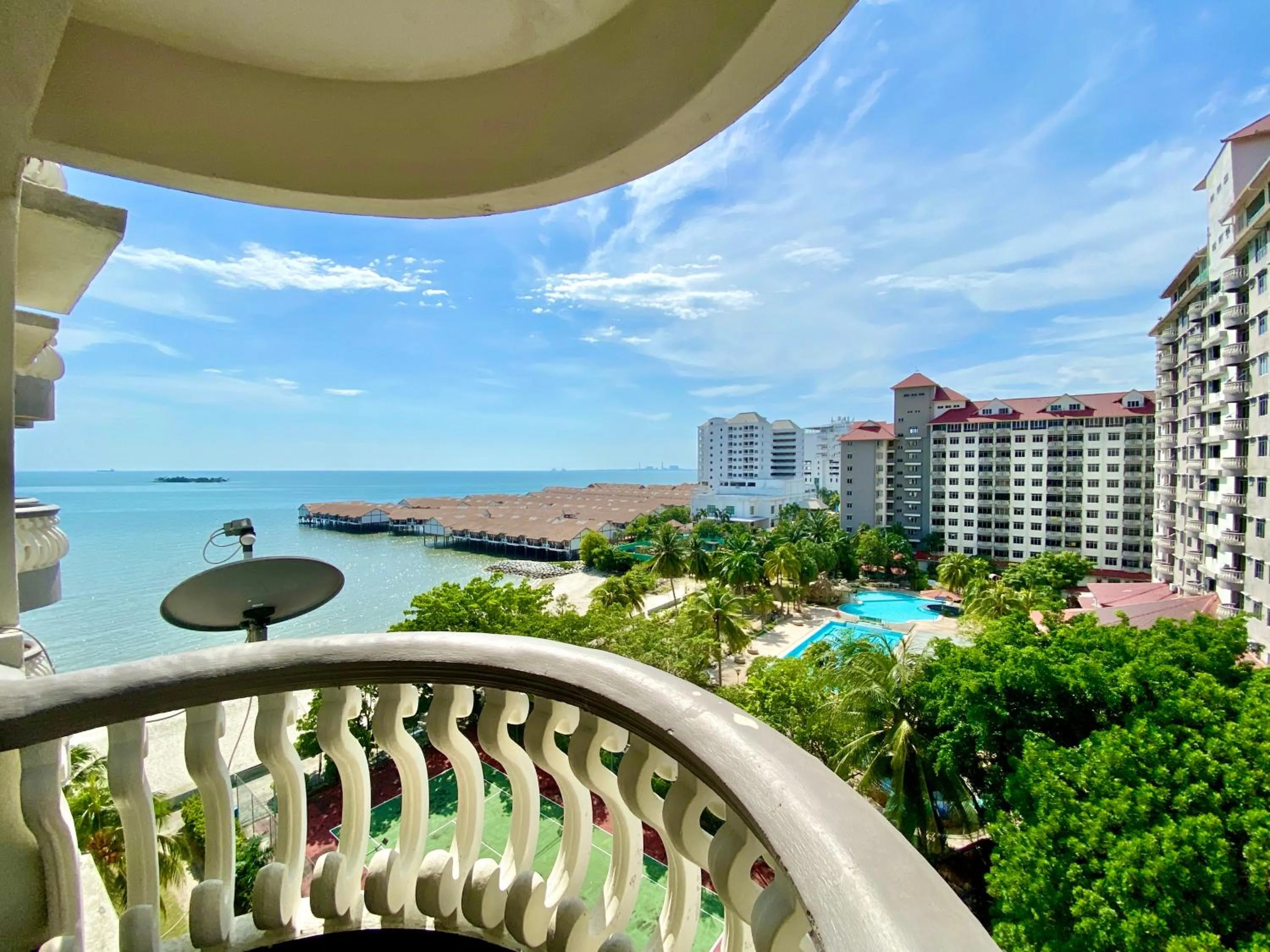 Pool view in Maison Seaview Suites Port Dickson