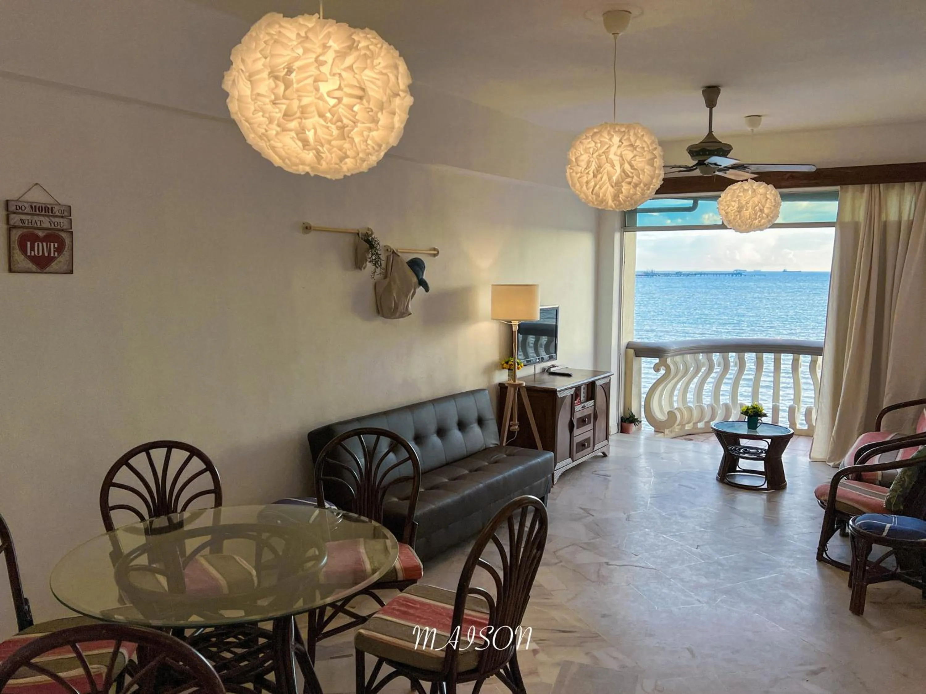 Communal lounge/ TV room in Maison Seaview Suites Port Dickson