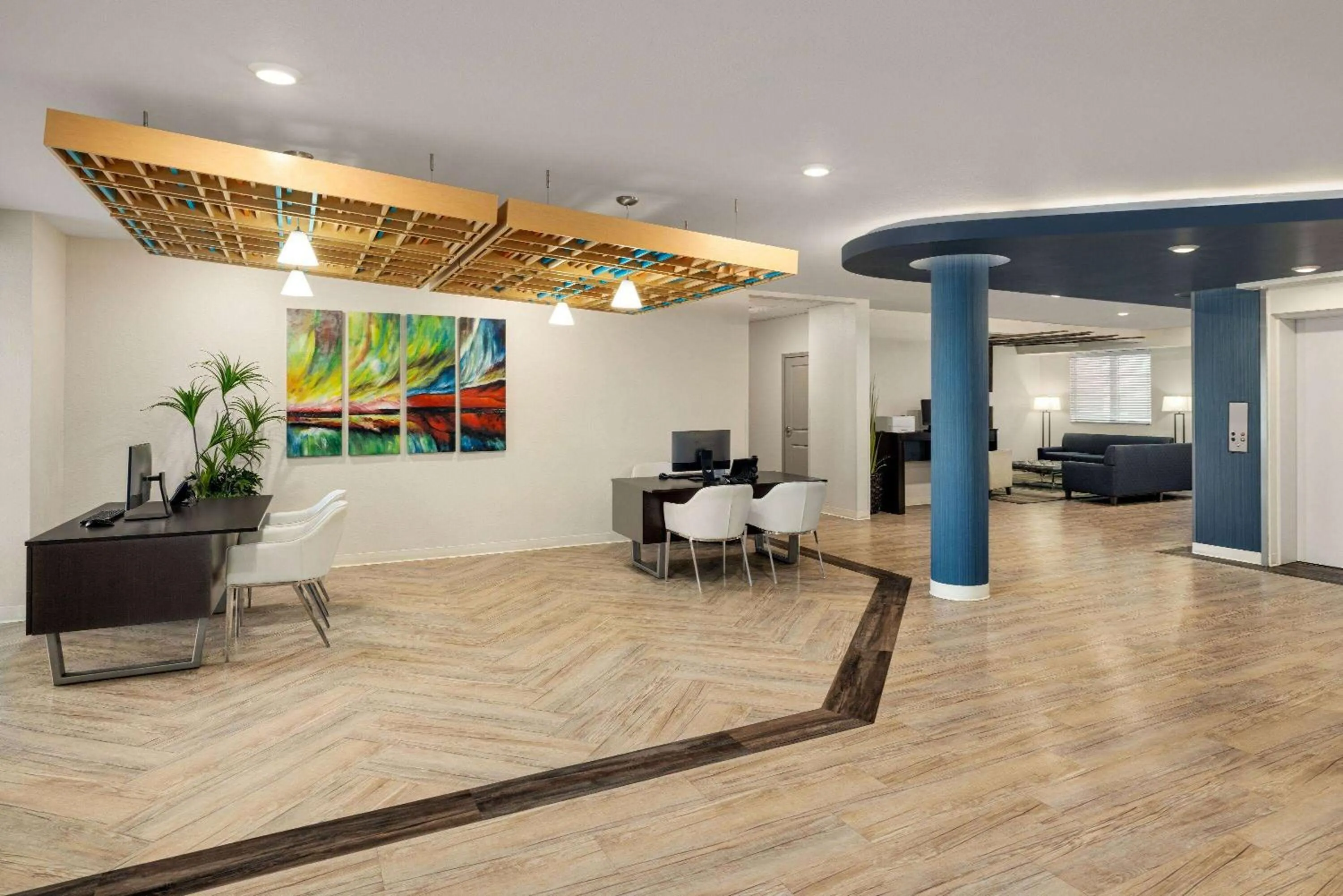 Lobby or reception, Bed in WaterWalk Extended Stay Raleigh Durham Research Triangle