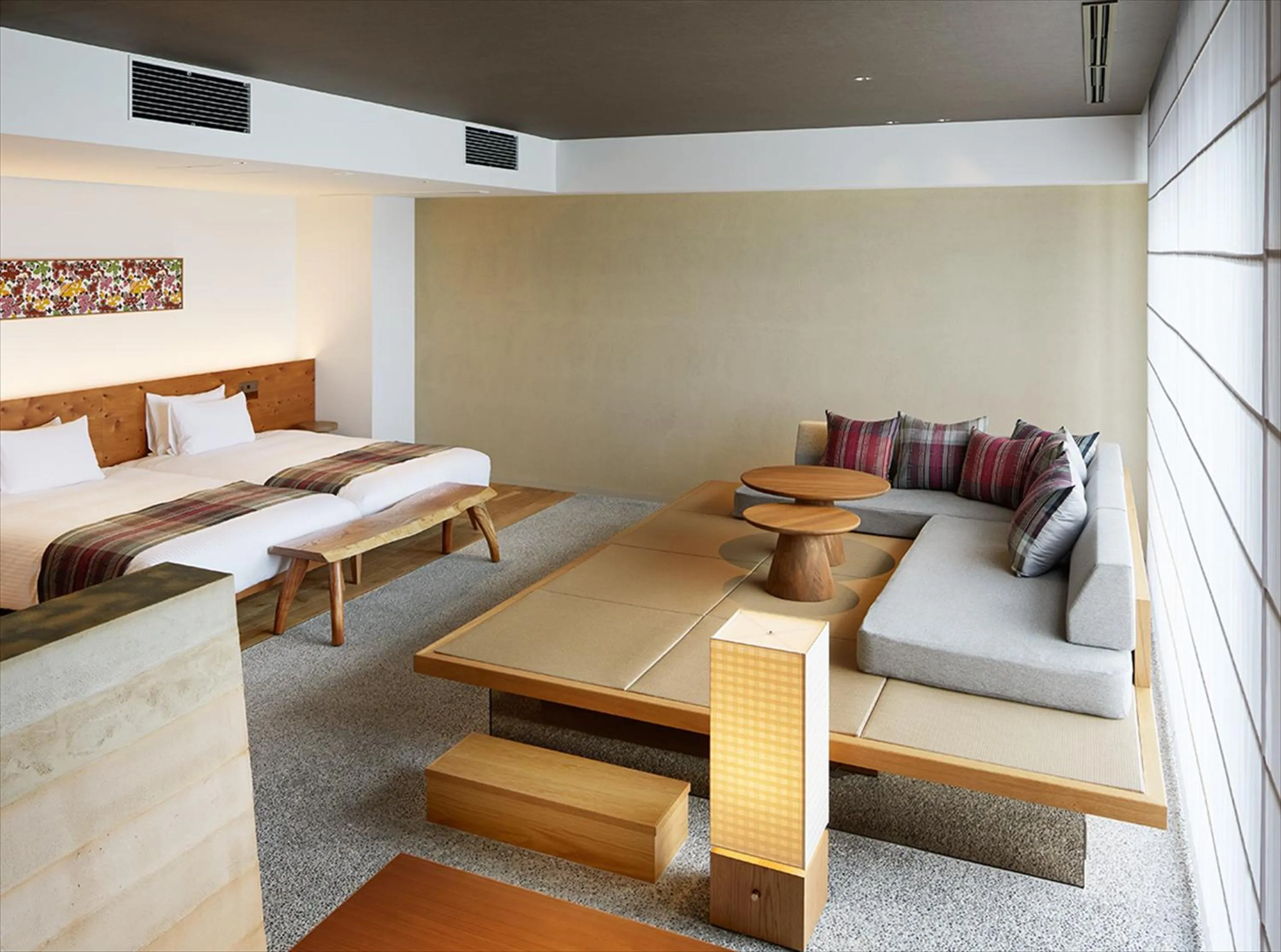 Living room, Bed in HOTEL STRATA NAHA