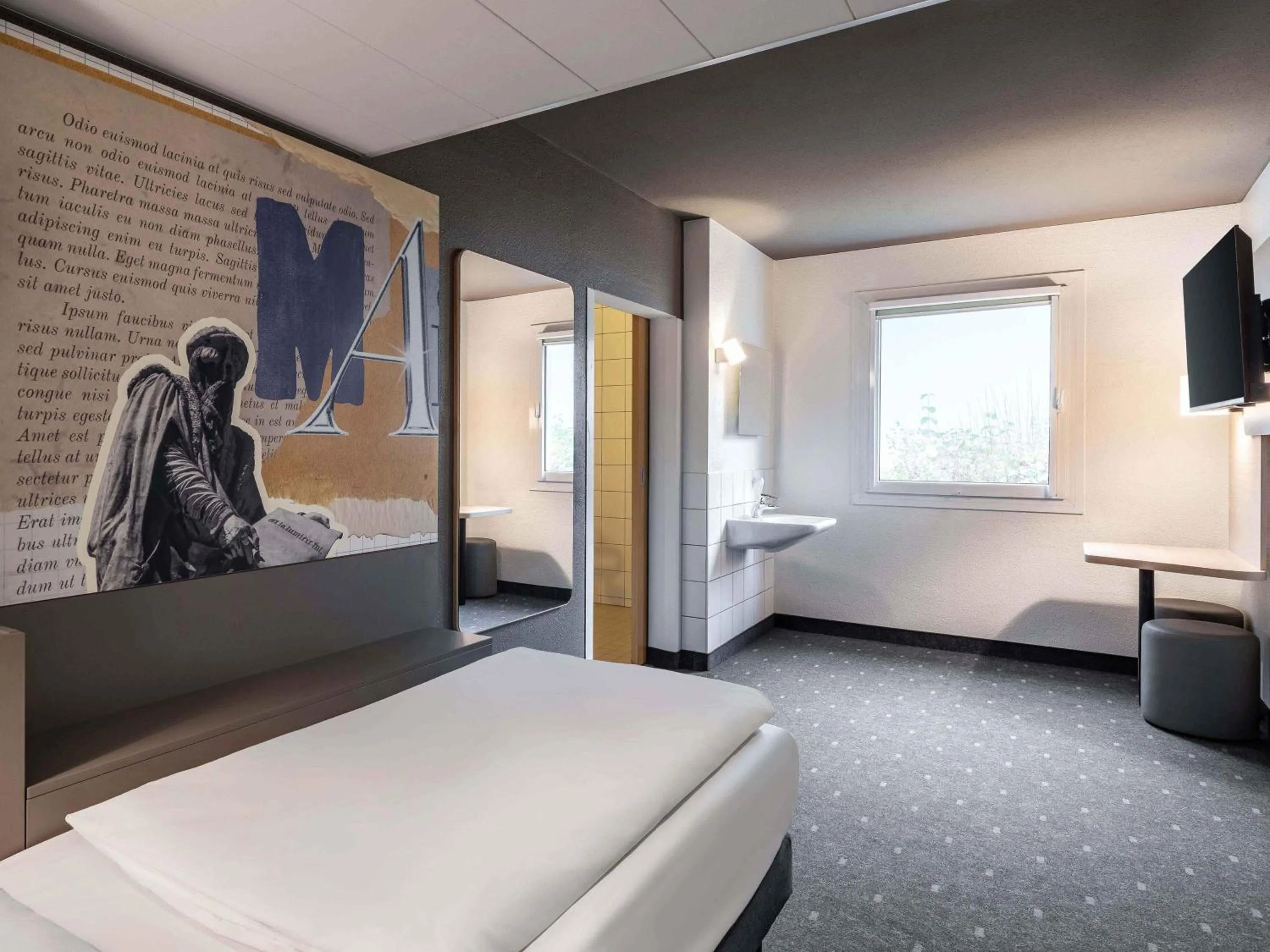 Photo of the whole room, Bed in B&B HOTEL Mainz-Süd