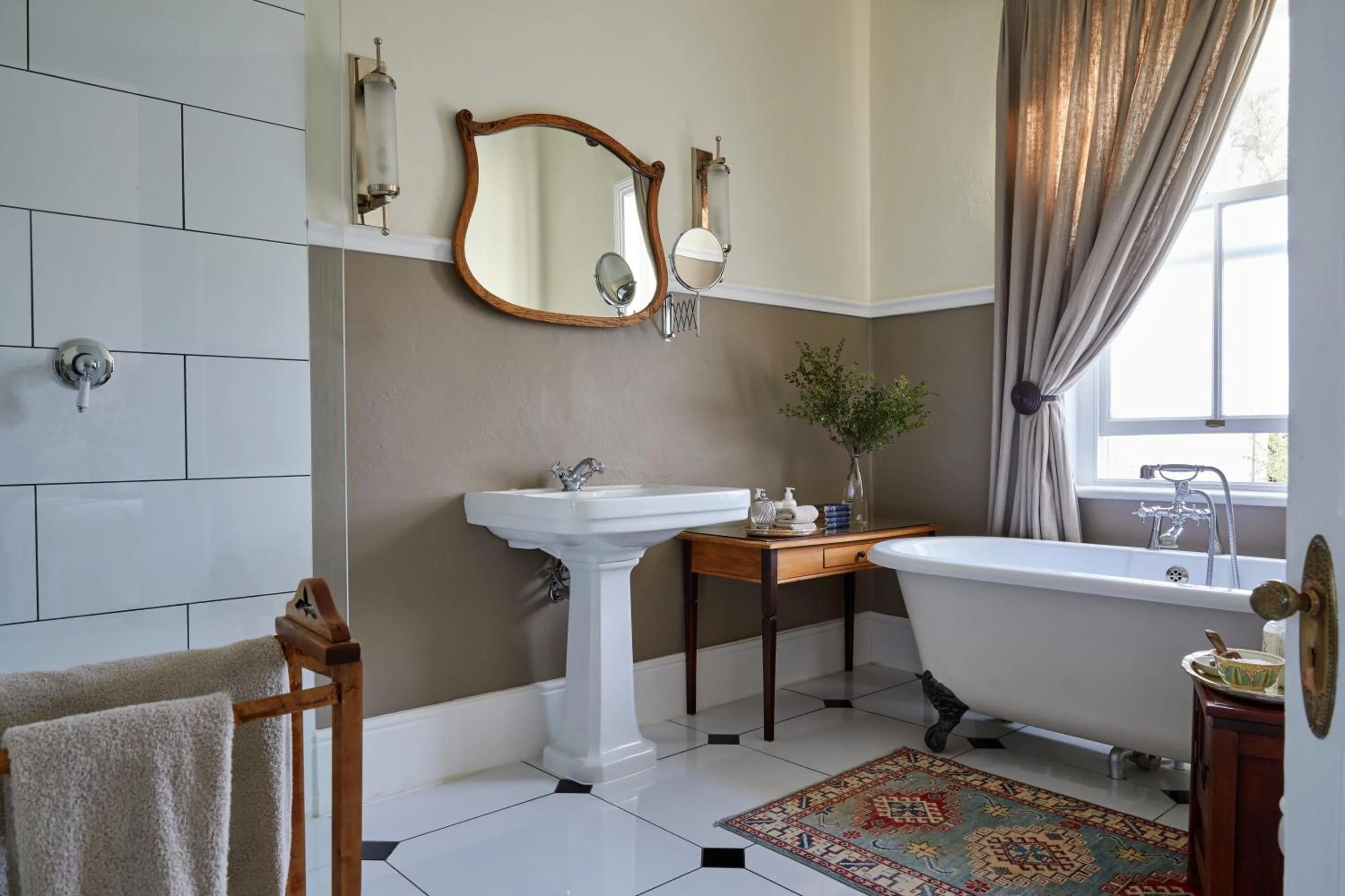 Bathroom, Bed in Kwandwe Private Game Reserve - Uplands Homestead