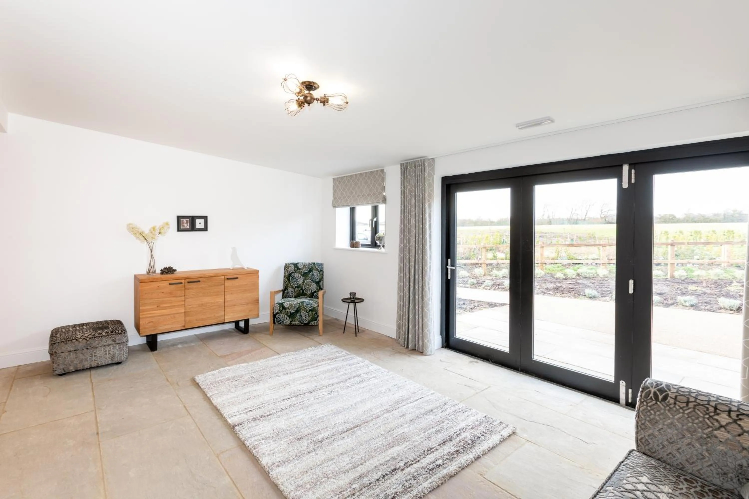 Living room in The Yard @ Pringle Farm