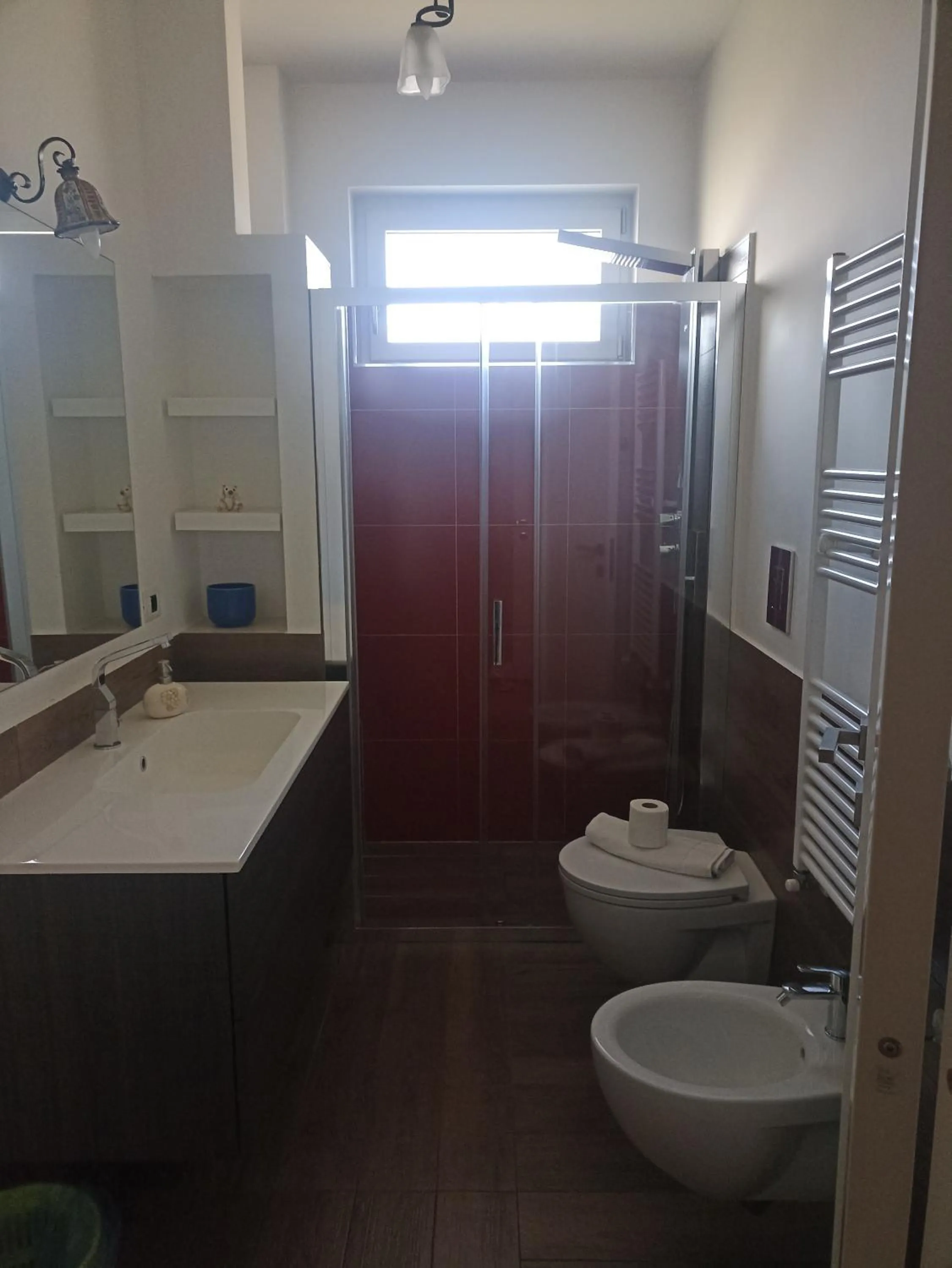 Shower, Bathroom in open