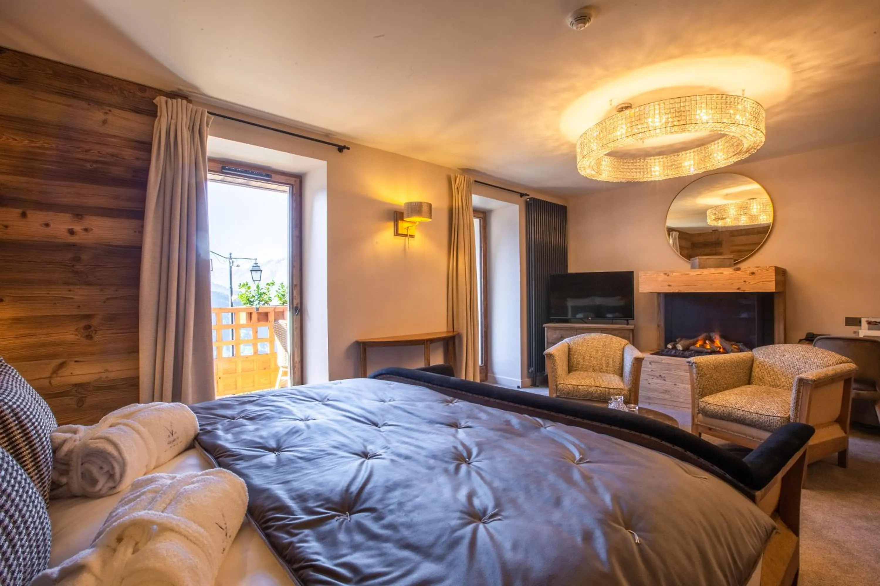 Bed in Hotel Le V de Vaujany