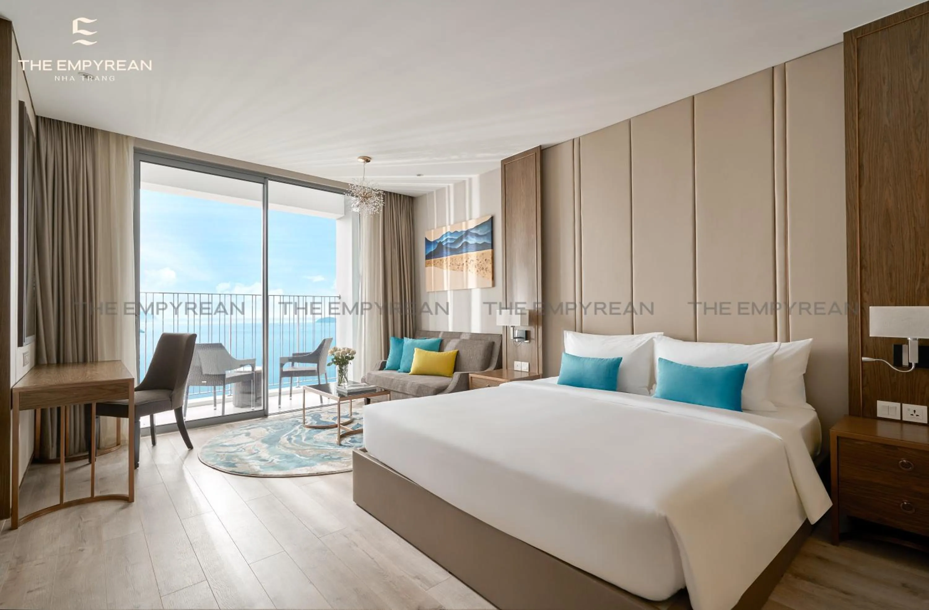 View (from property/room), Bed in The Empyrean Nha Trang
