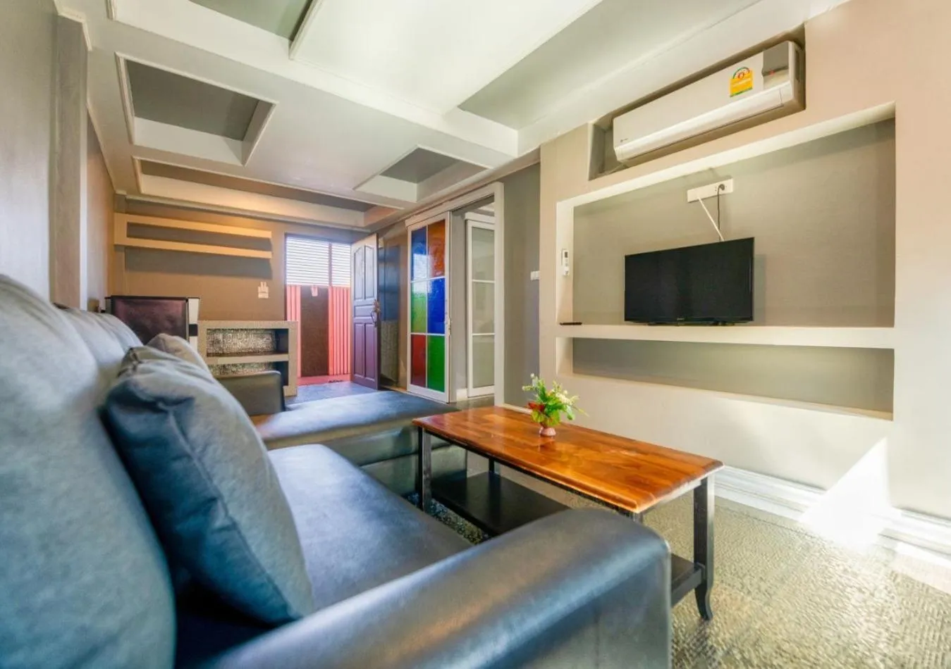 Seating area in The Train Resort