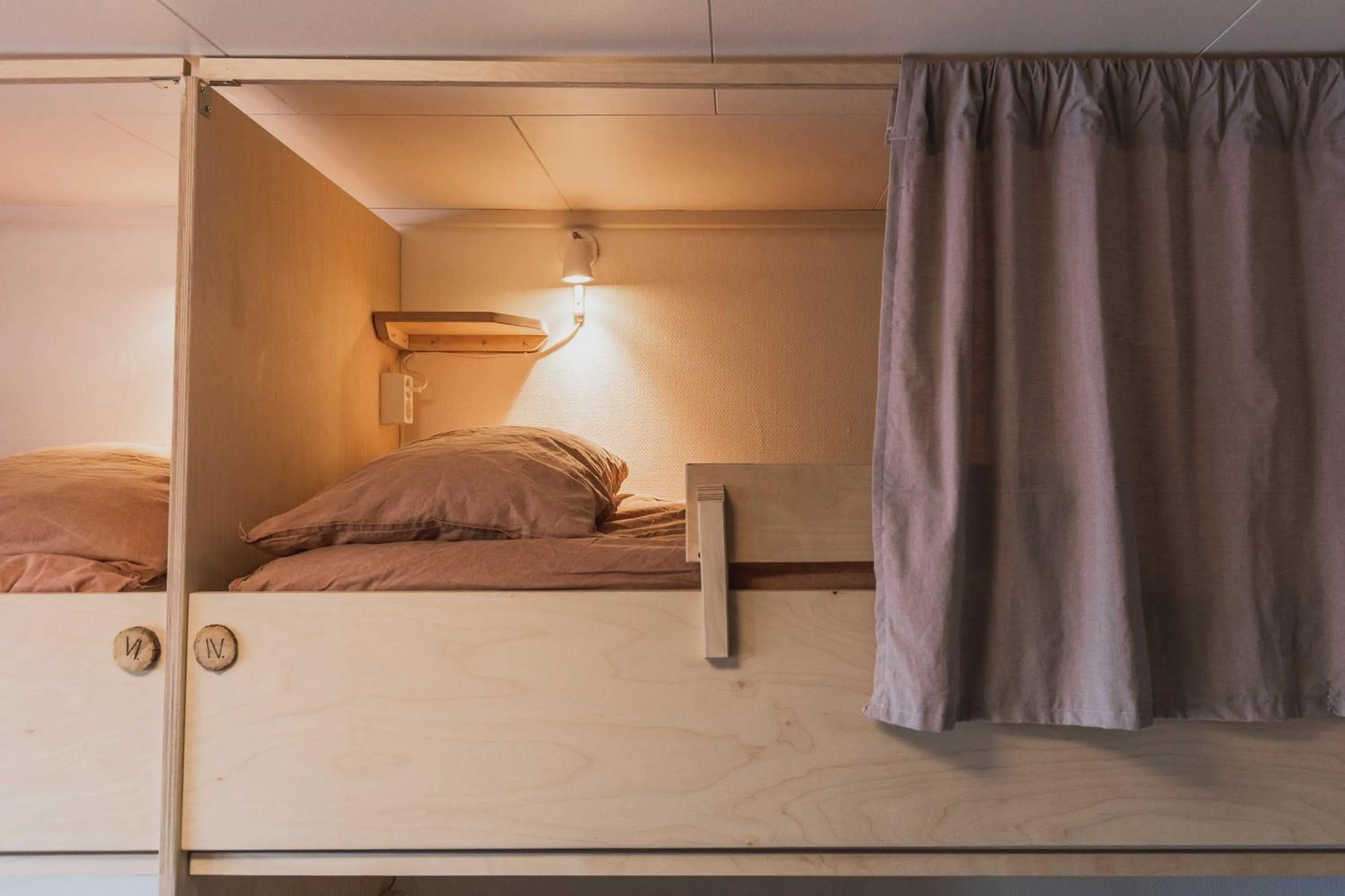 Decorative detail, Bed in FURU Hostel & Café