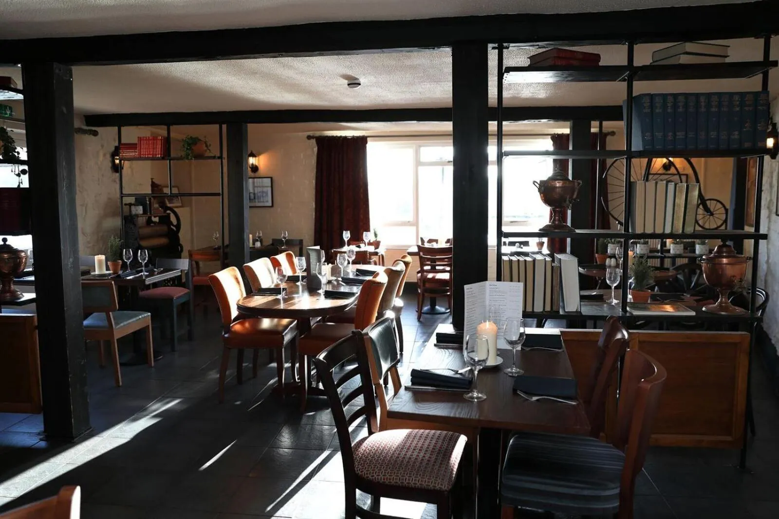 Dining area in The Rising Sun