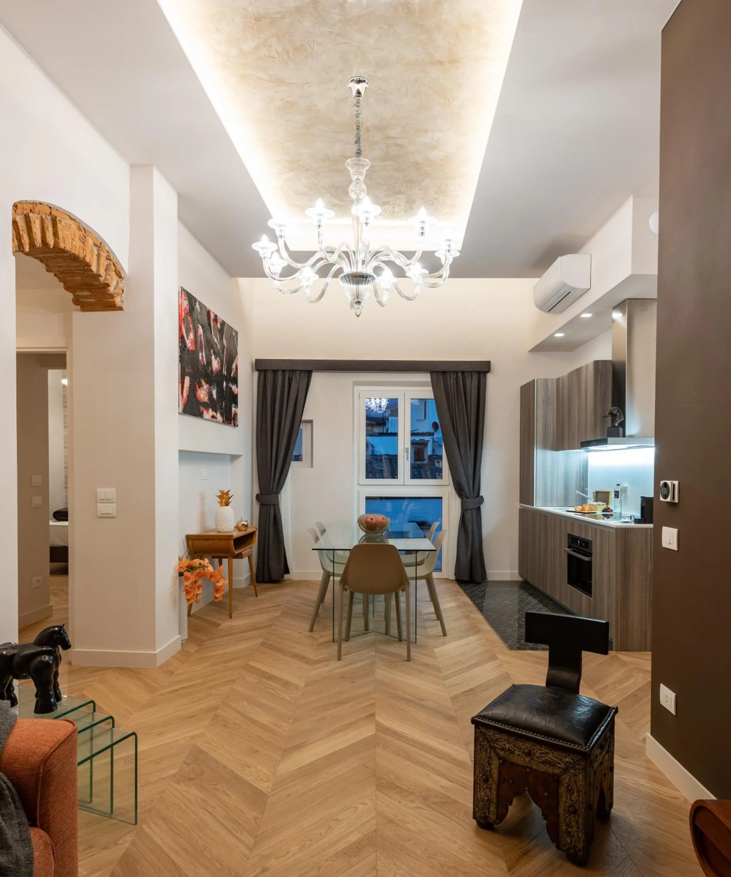 Kitchen or kitchenette in Kairos by Florence Art Apartments