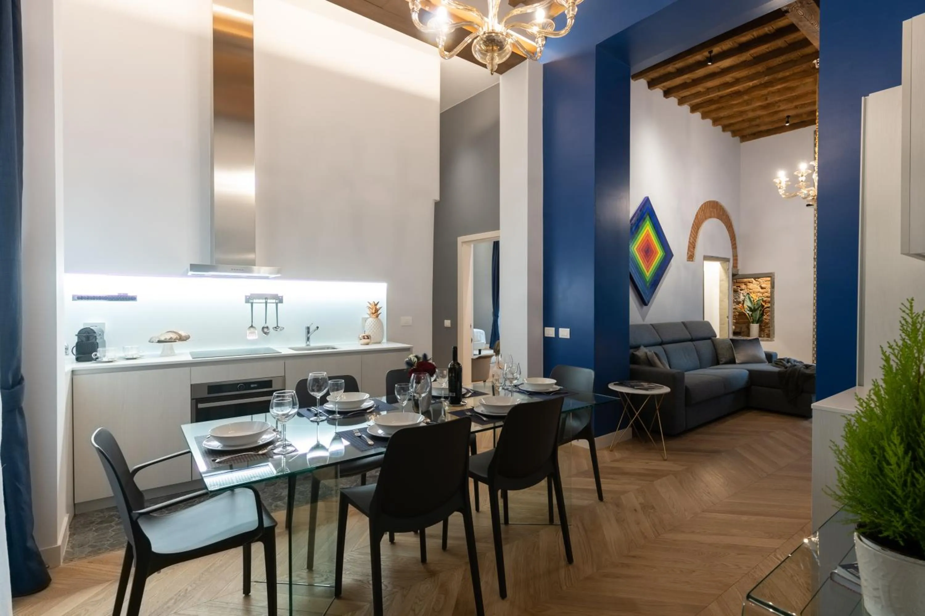 Kitchen or kitchenette in Kairos by Florence Art Apartments