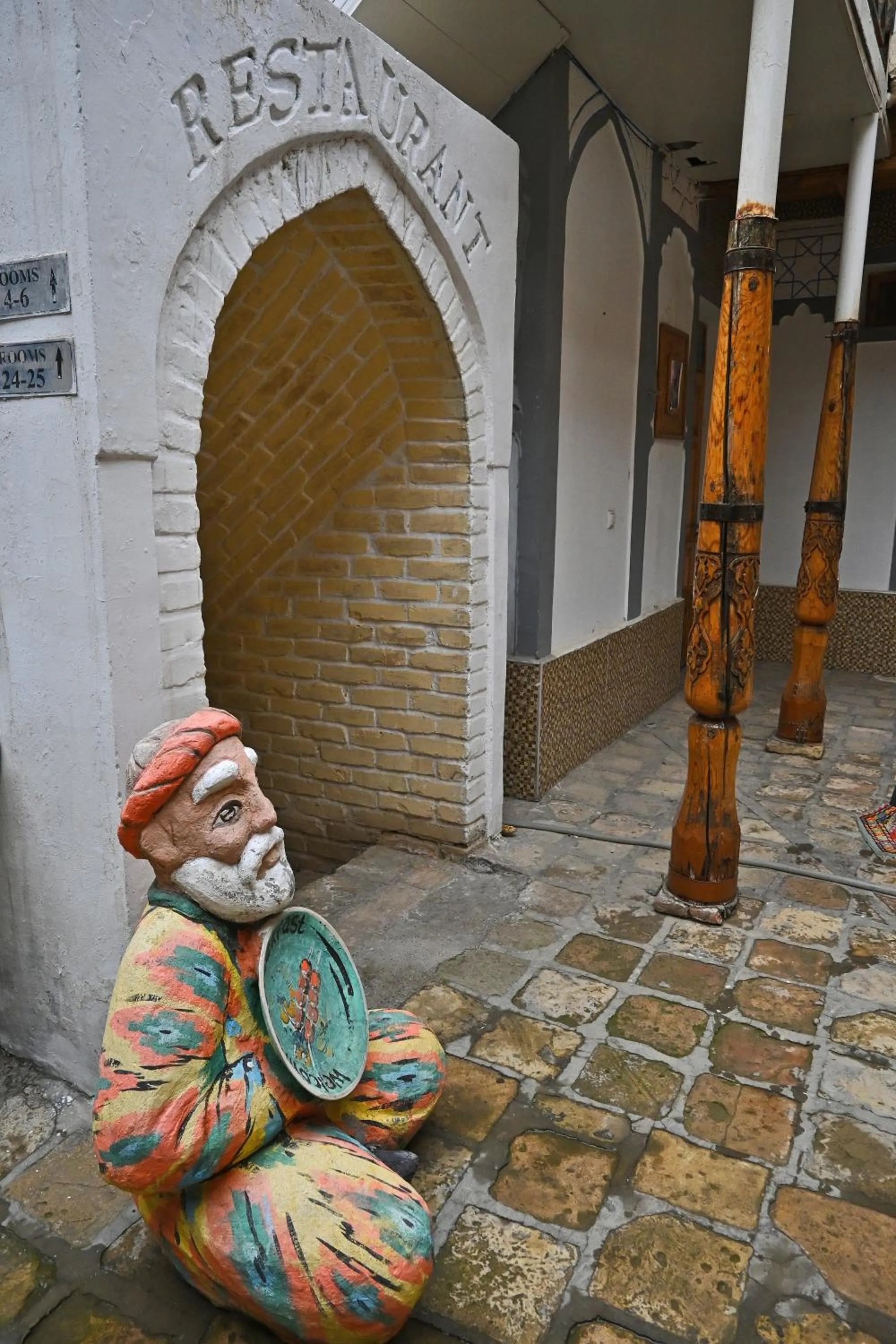 Decorative detail in Grand Nodirbek Boutique Hotel -House Museum 17 - 19 century