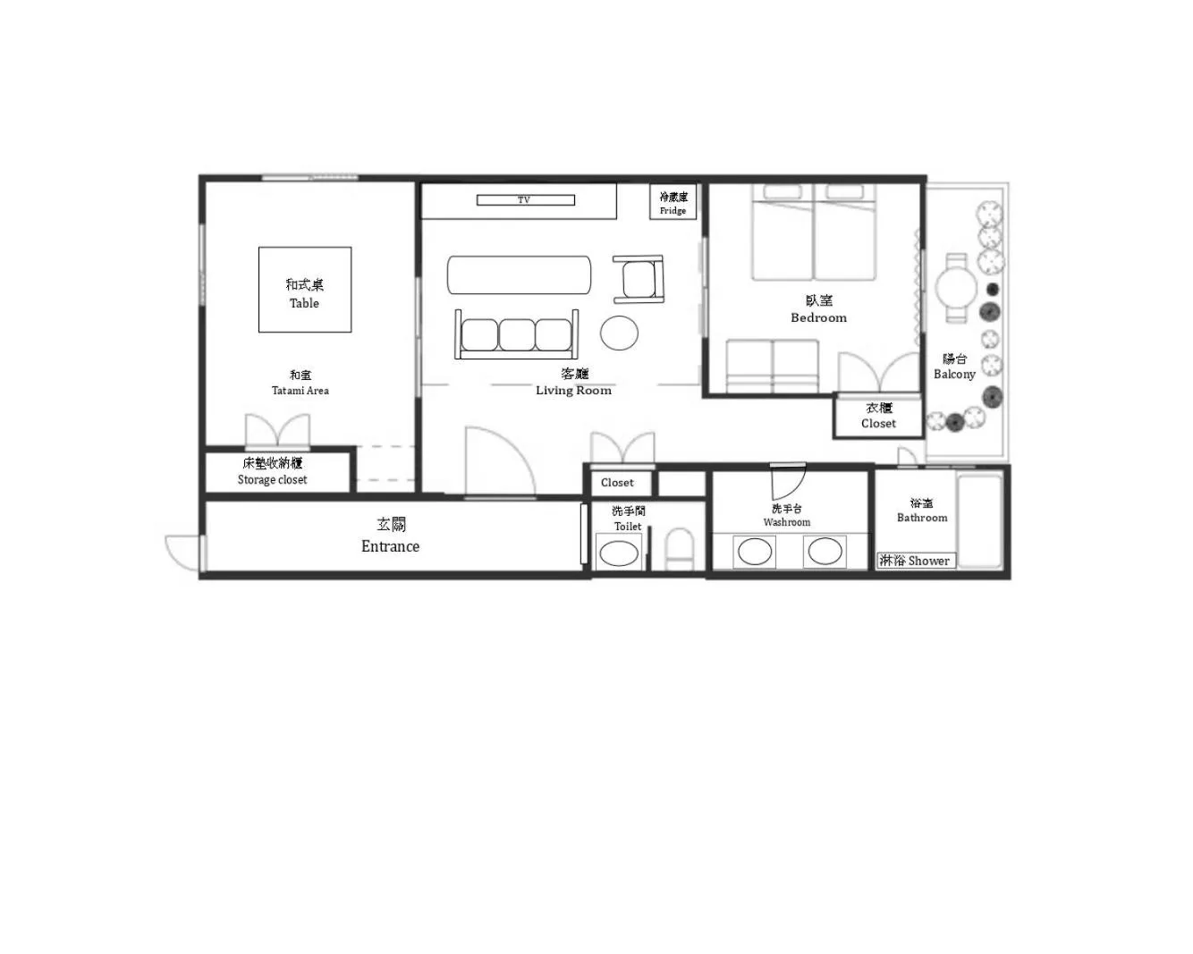 Floor plan in Rinn Shirakawa South