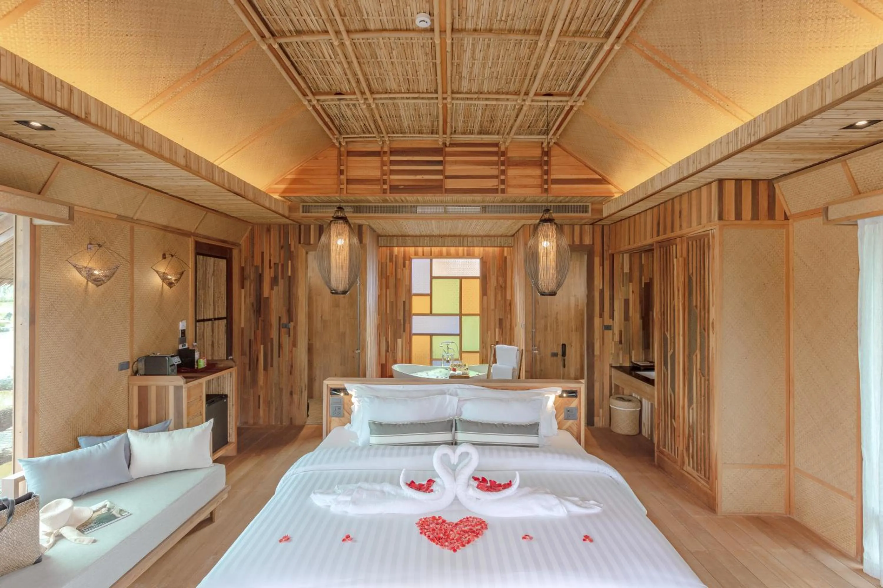 Seating area, Bed in Venice Krabi Villa Resort