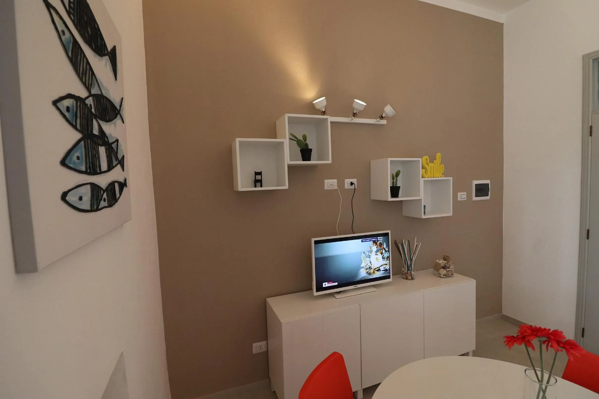 Communal lounge/ TV room, TV/Entertainment Center in Casa Vacanze aura a Otranto 4 posti