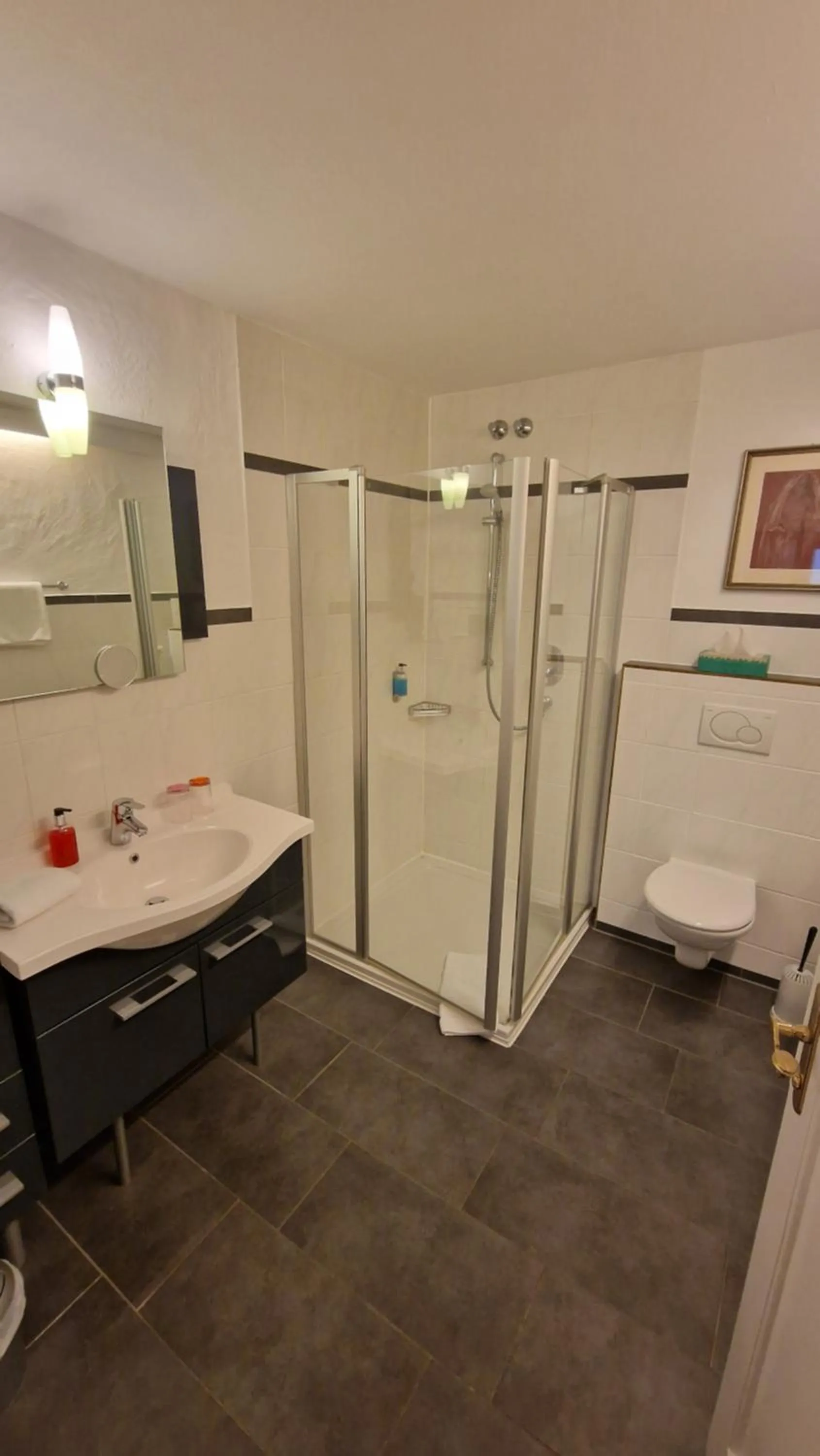 Shower in Hotel Ferienhaus Fux