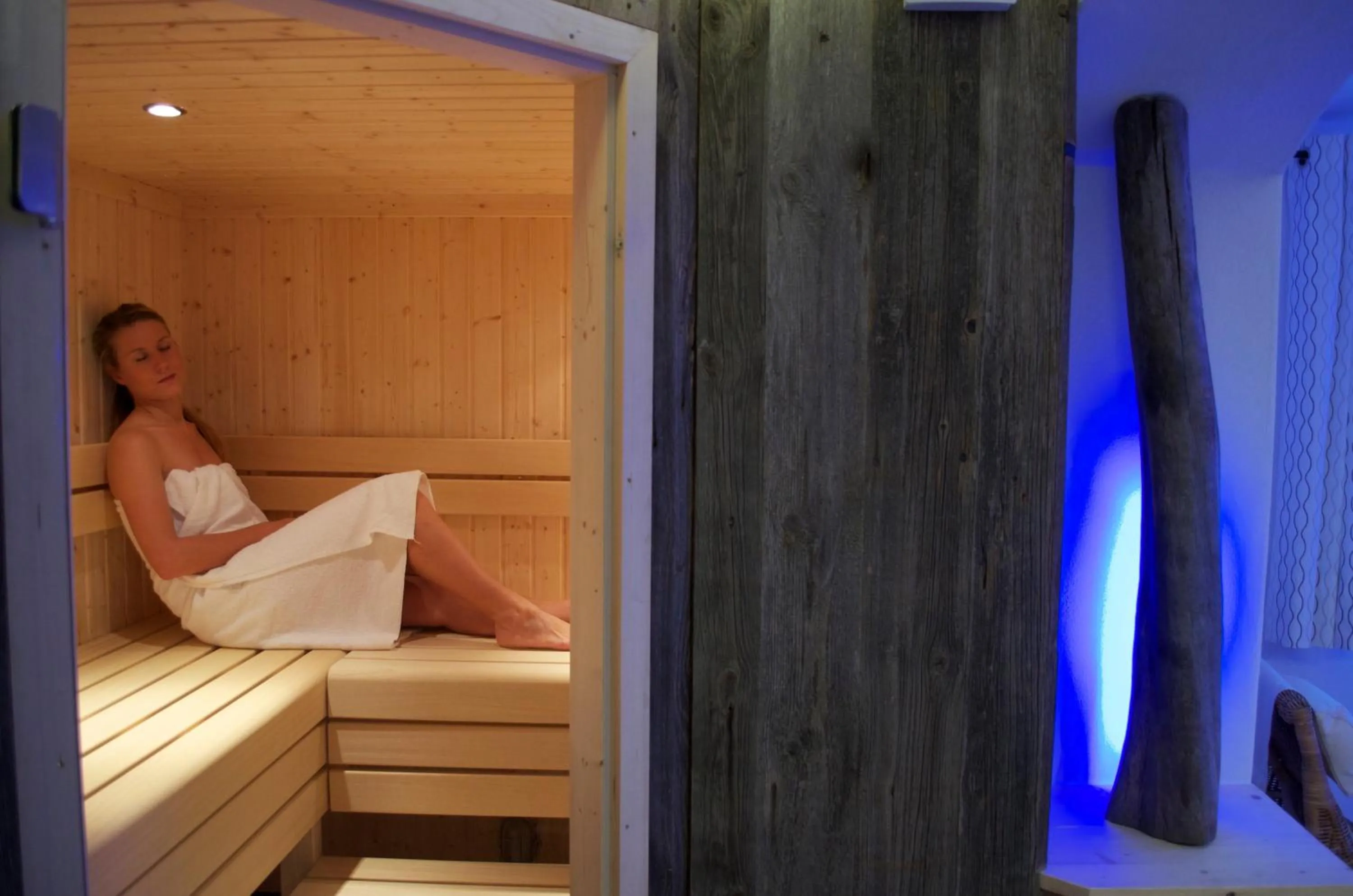 Sauna, Bed in Hotel Ferienhaus Fux