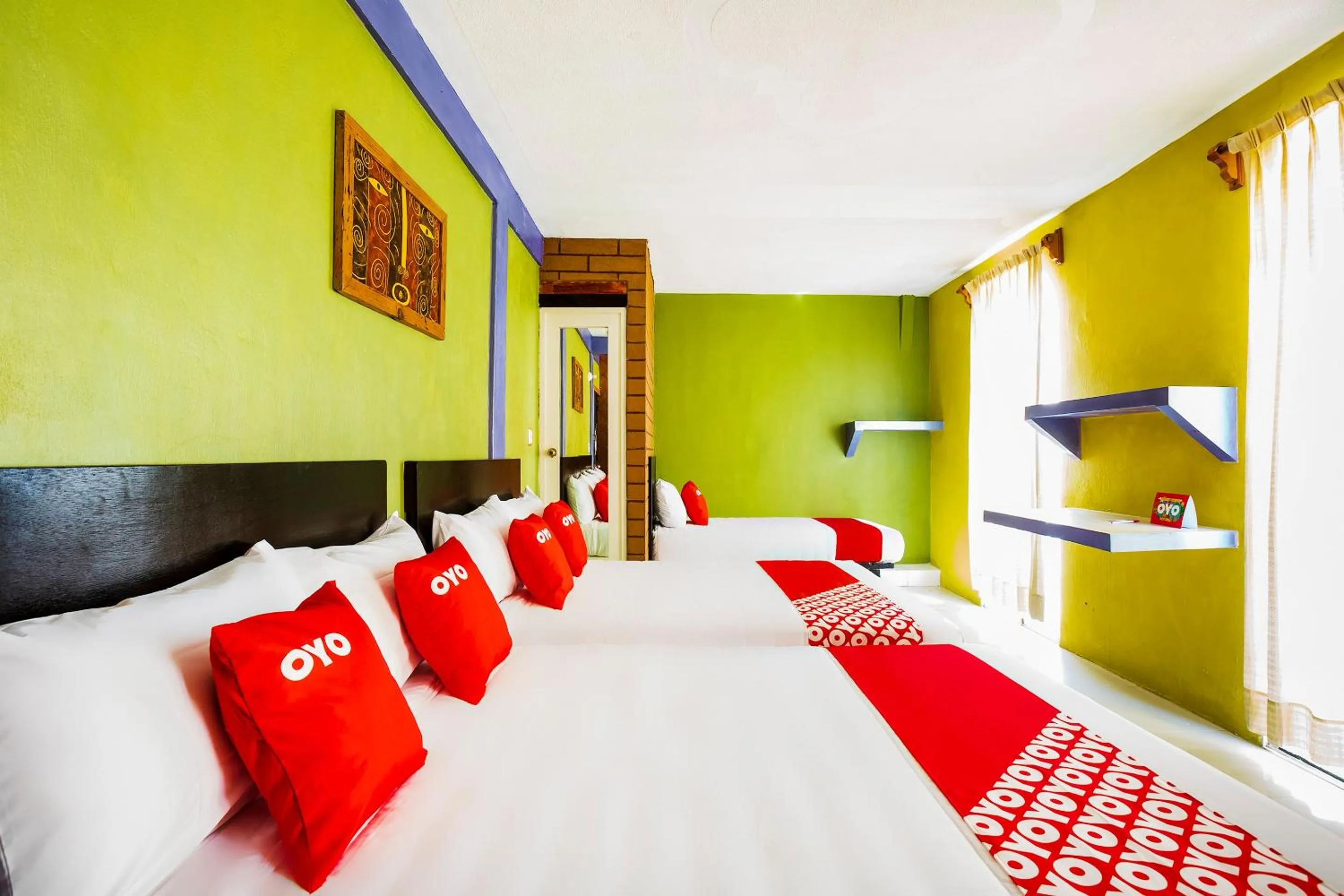 Bedroom, Bed in OYO Hotel Rey David, Oaxaca