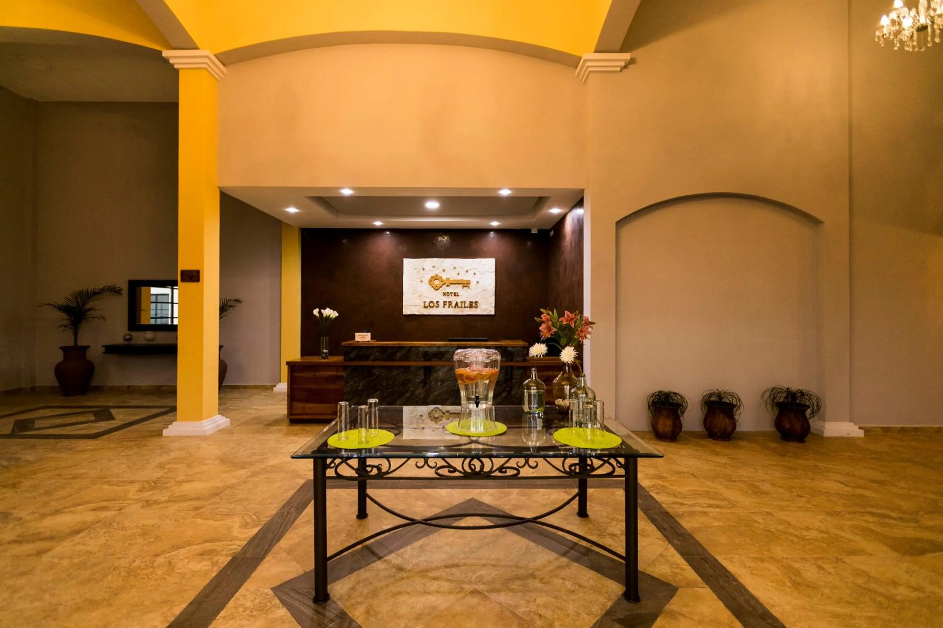 Lobby or reception in Hotel Los Frailes, Valladolid, Yucatán